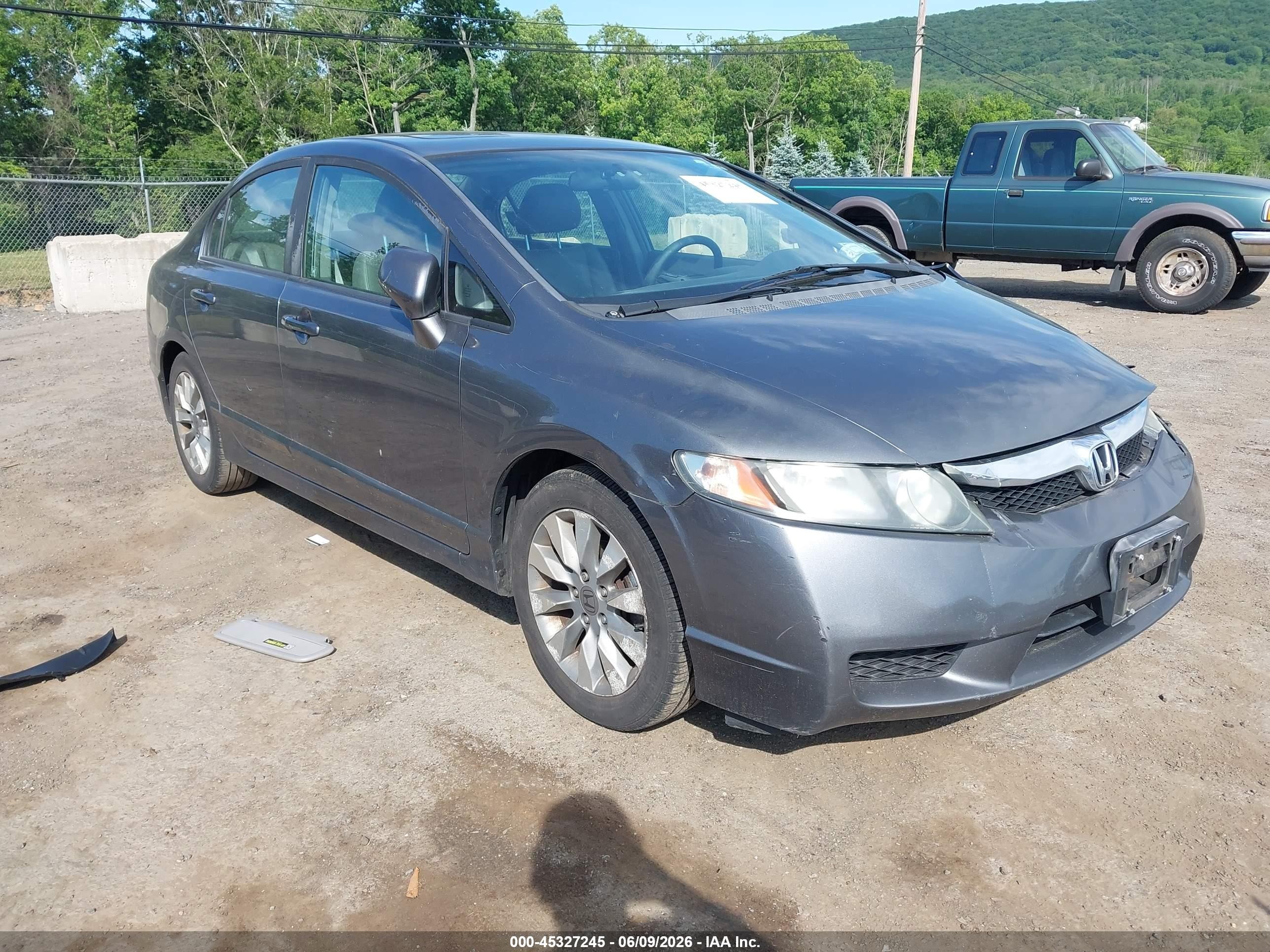 2011 Honda Civic Ex-l Gray vin: 19XFA1F93BE011314