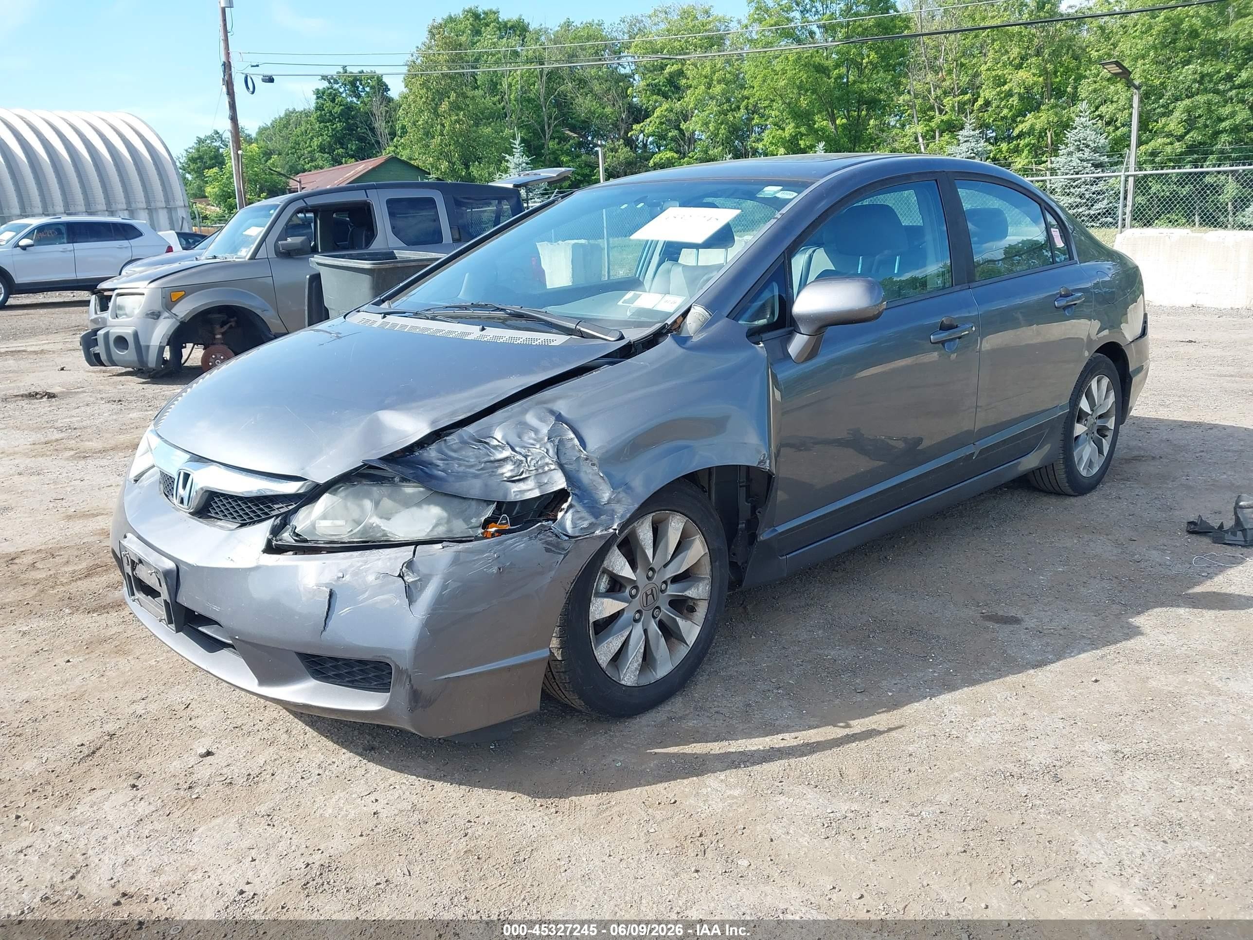2011 Honda Civic Ex-l Gray vin: 19XFA1F93BE011314