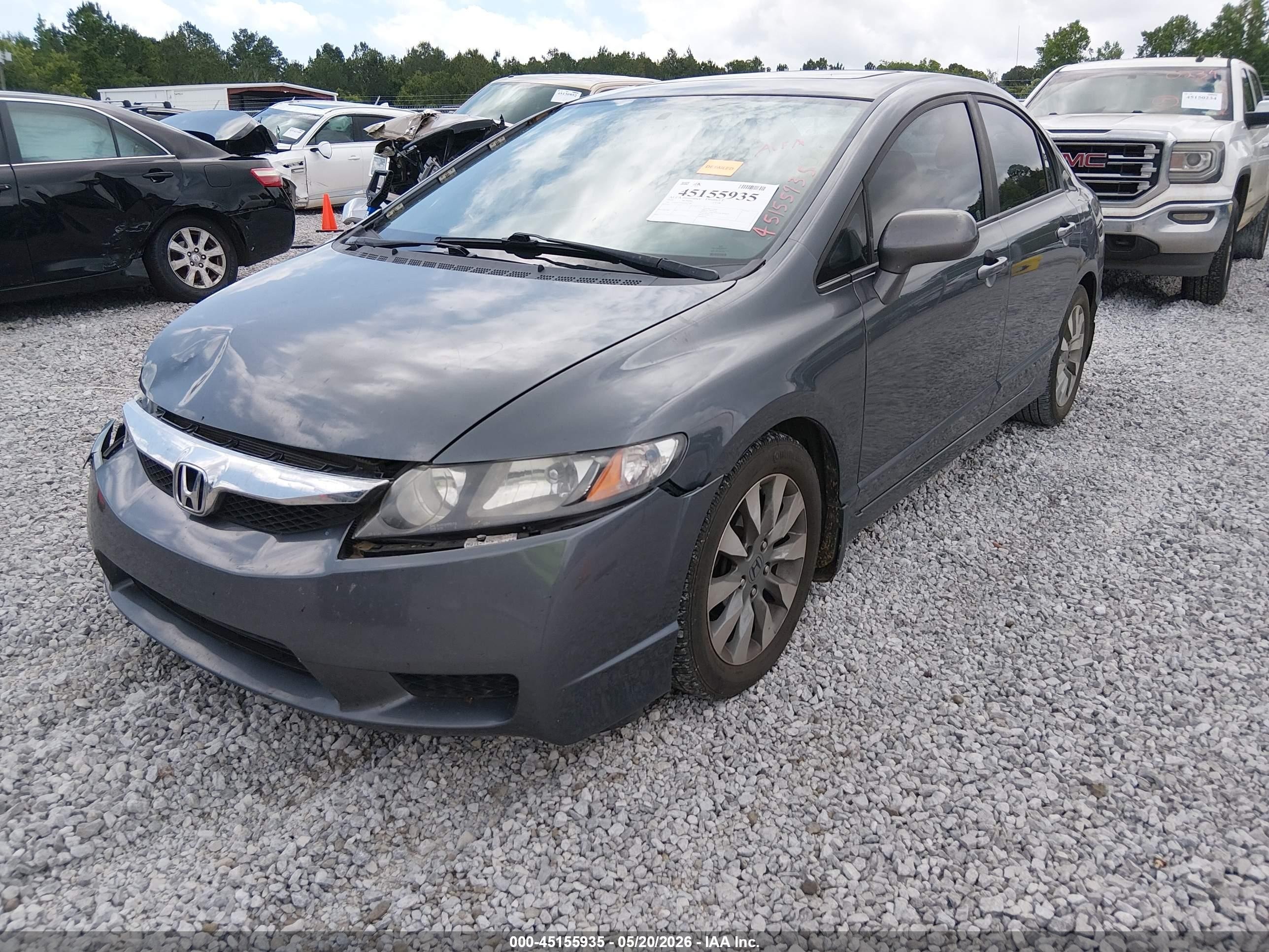 2010 Honda Civic Ex-l Gray vin: 19XFA1F95AE044748