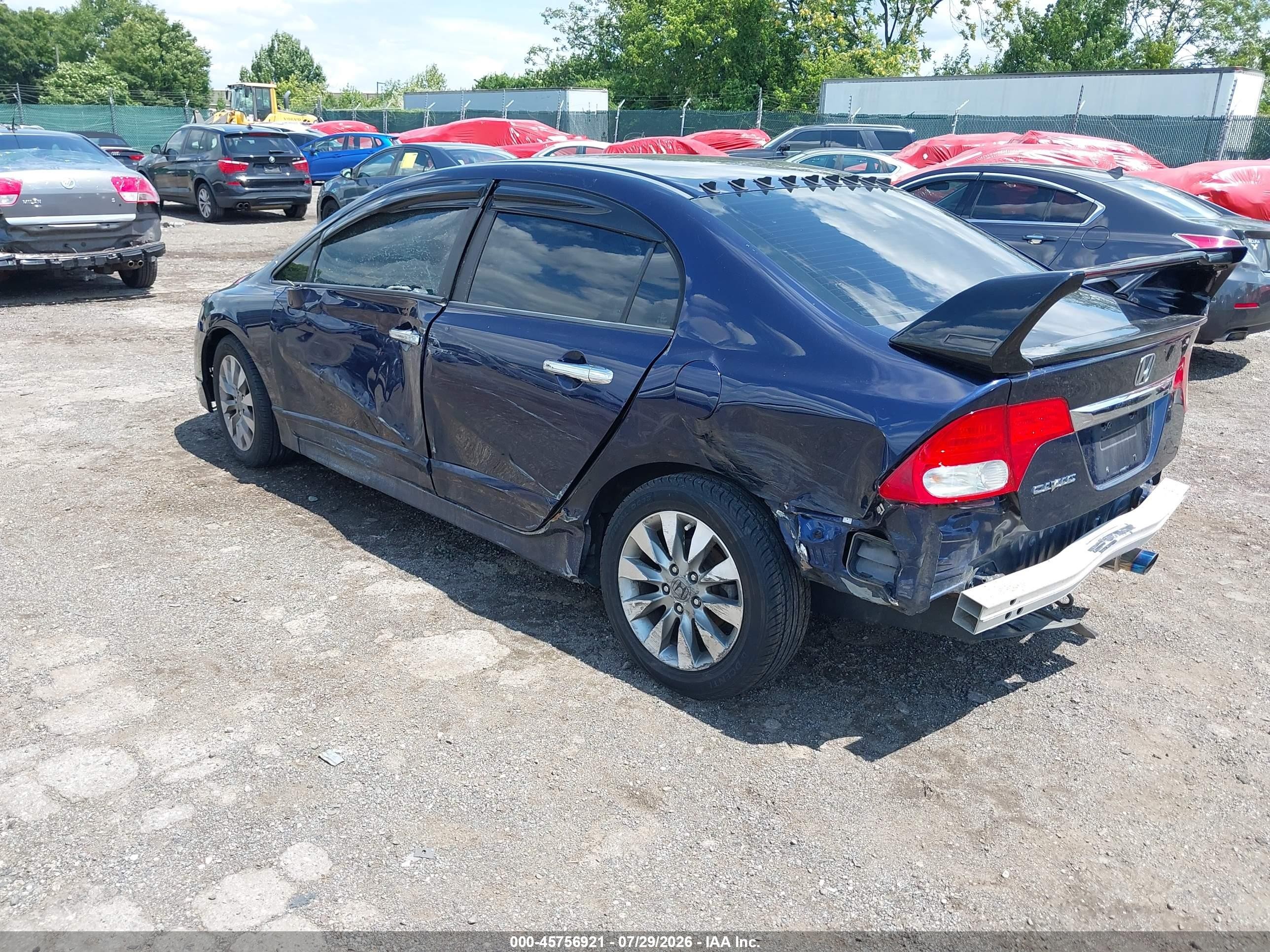 2011 Honda Civic Ex-l Dark Blue vin: 19XFA1F95BE018975