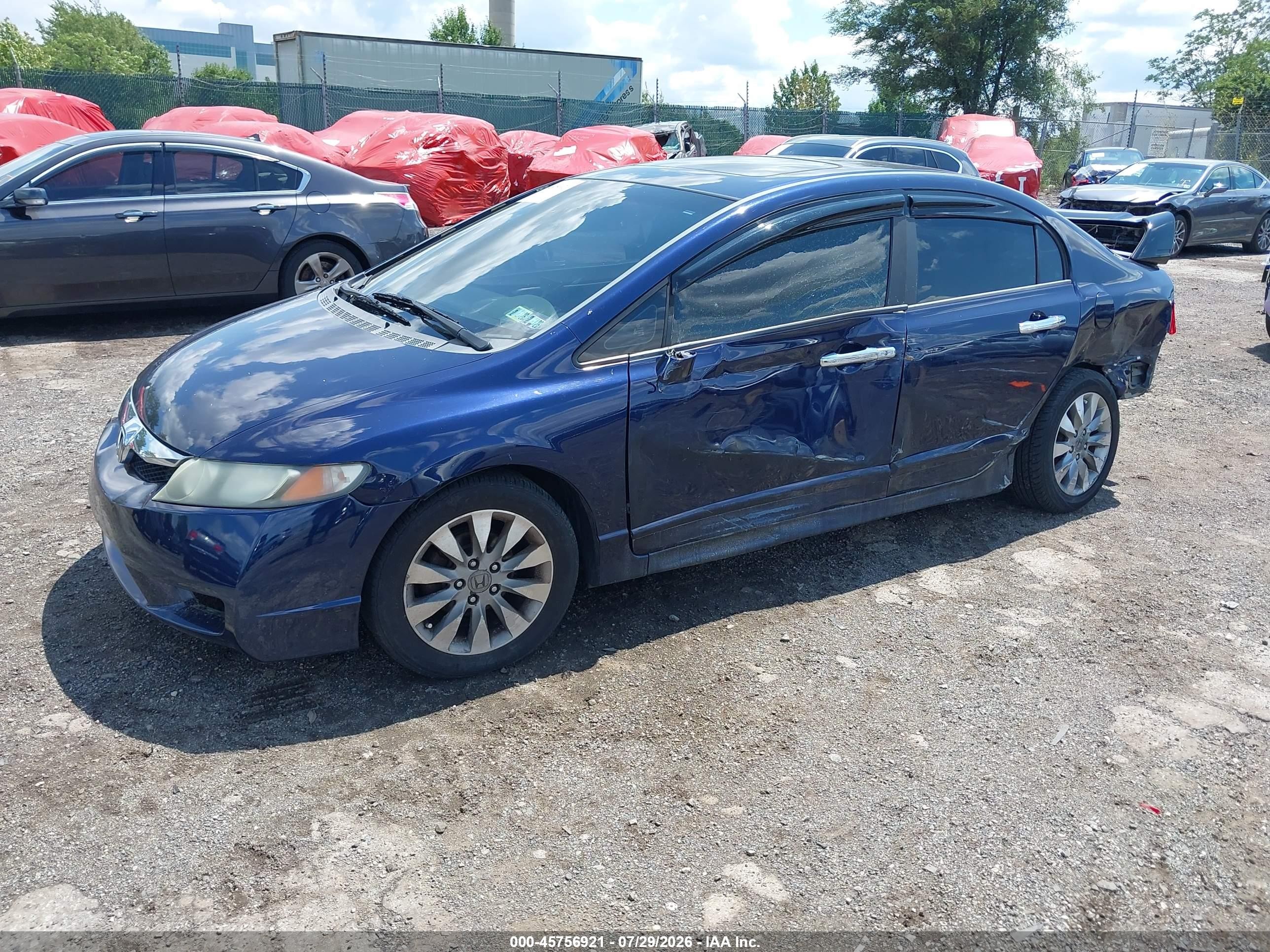2011 Honda Civic Ex-l Dark Blue vin: 19XFA1F95BE018975