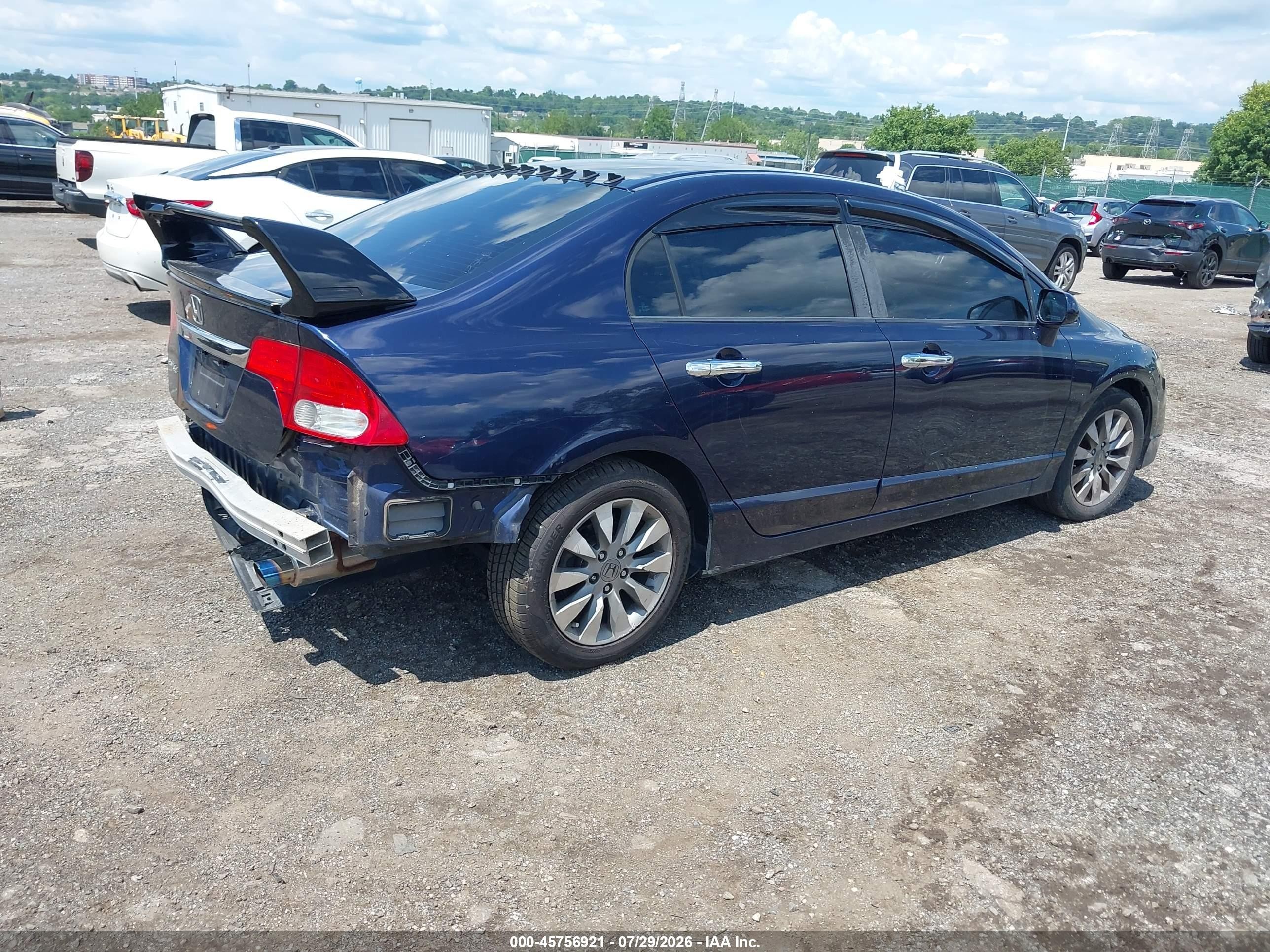 2011 Honda Civic Ex-l Dark Blue vin: 19XFA1F95BE018975