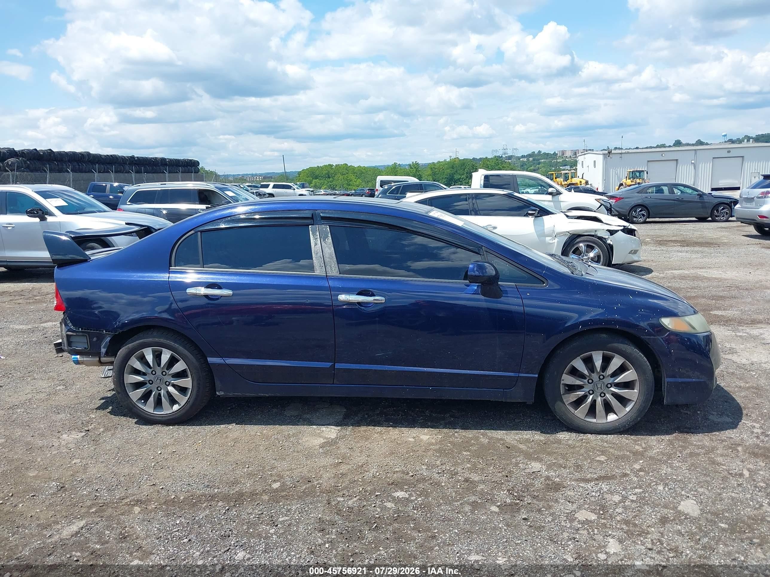 2011 Honda Civic Ex-l Dark Blue vin: 19XFA1F95BE018975