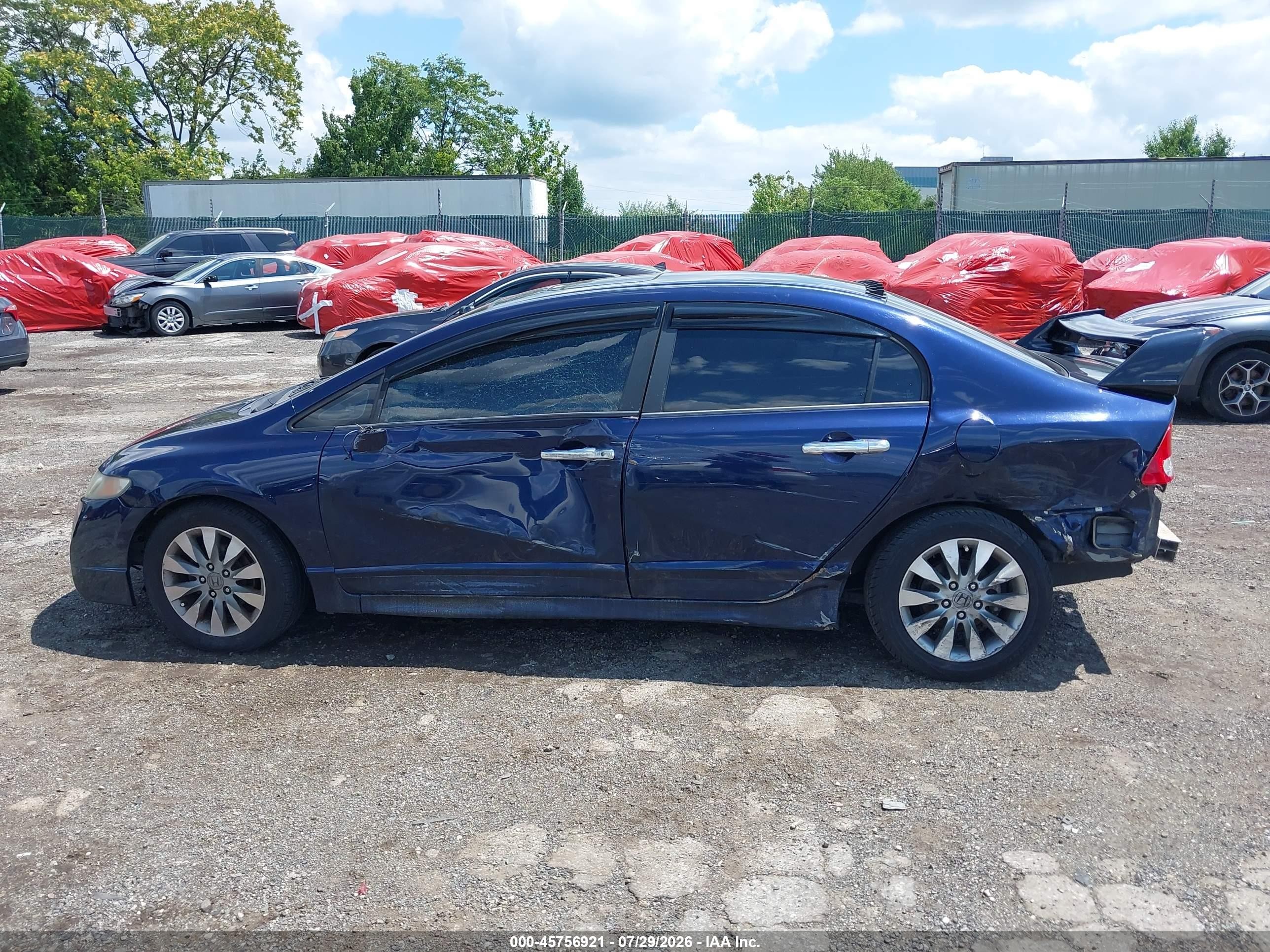 2011 Honda Civic Ex-l Dark Blue vin: 19XFA1F95BE018975