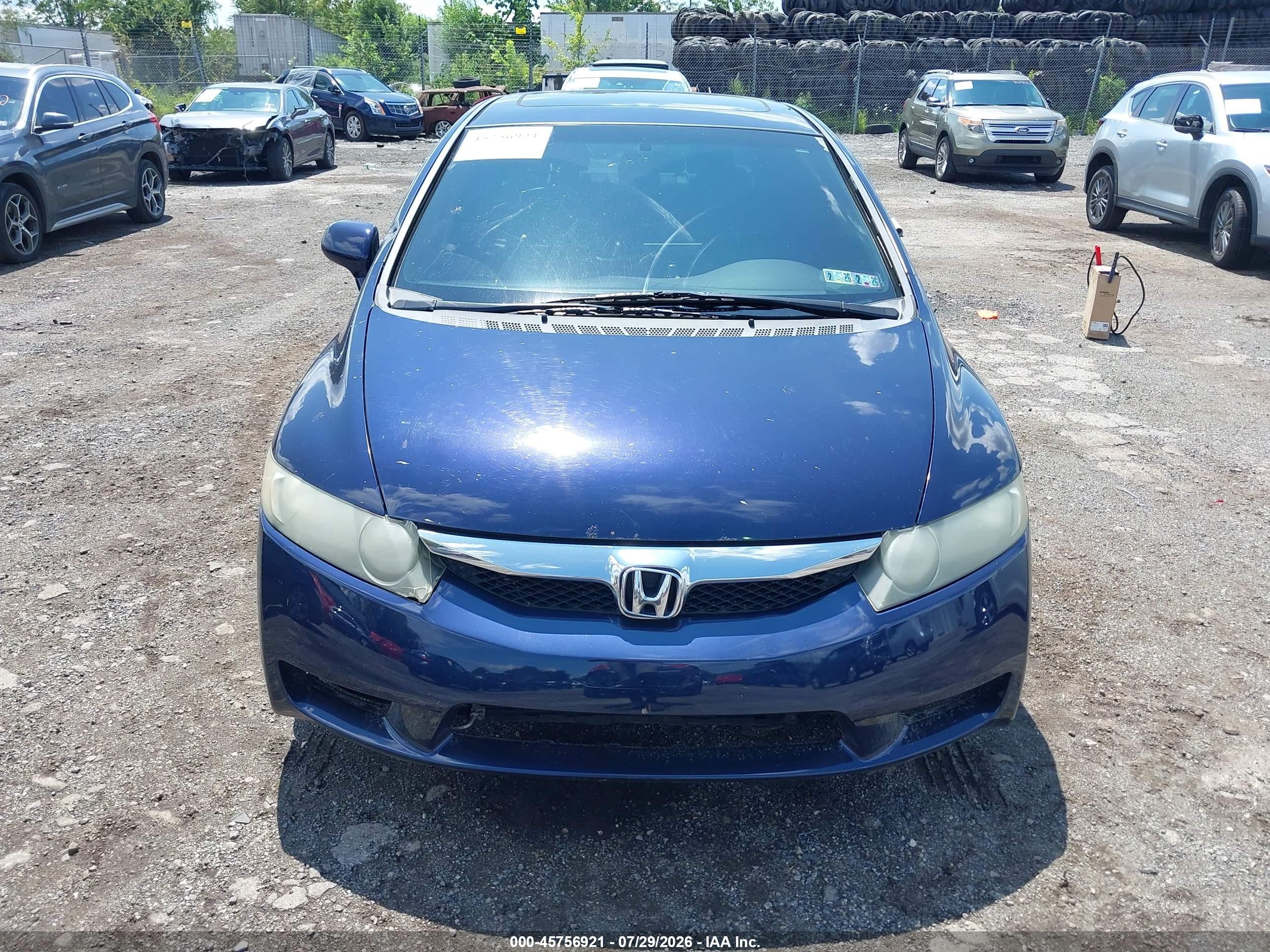 2011 Honda Civic Ex-l Dark Blue vin: 19XFA1F95BE018975