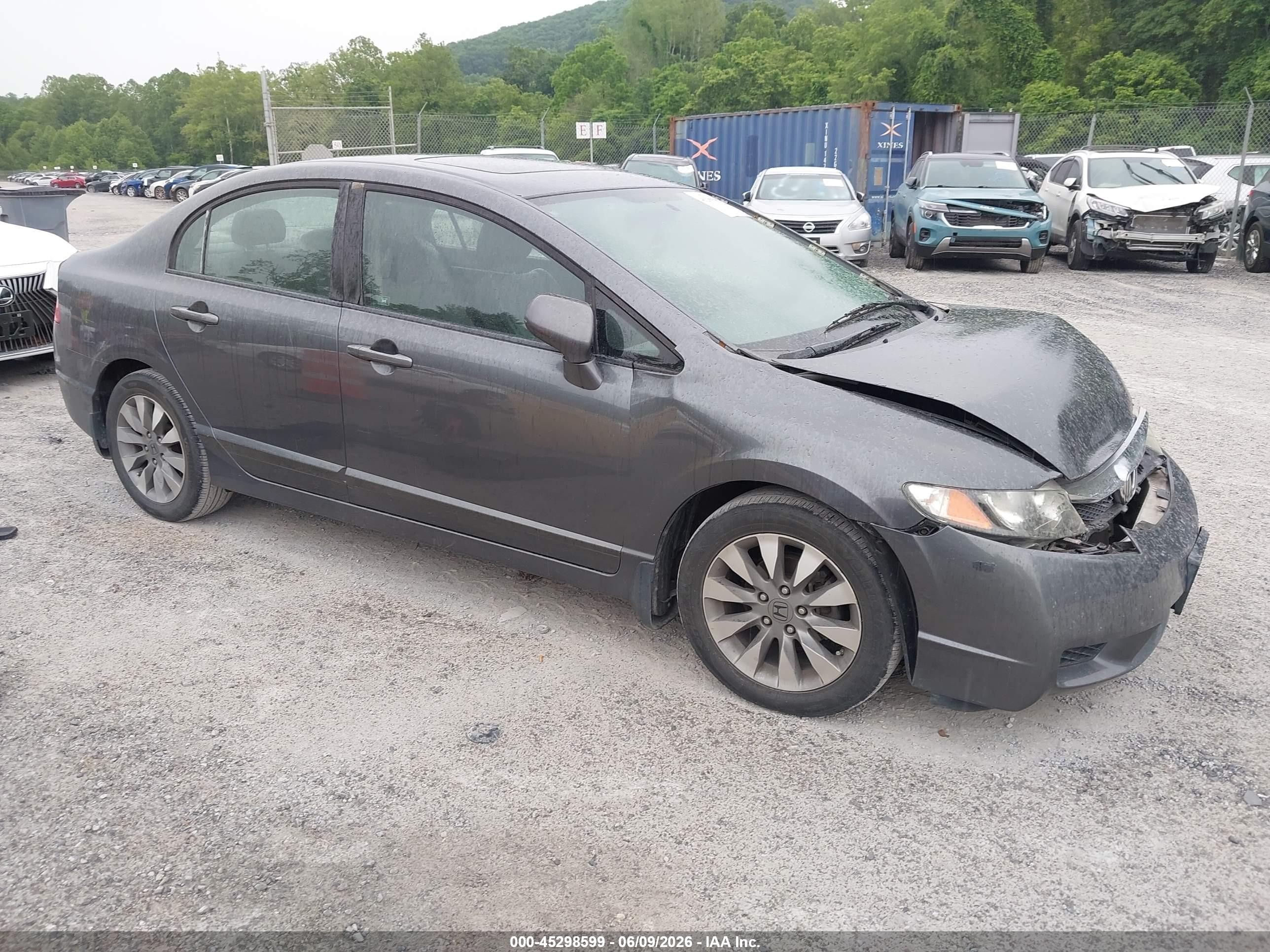 2010 Honda Civic Ex-l Gray vin: 19XFA1F96AE030289