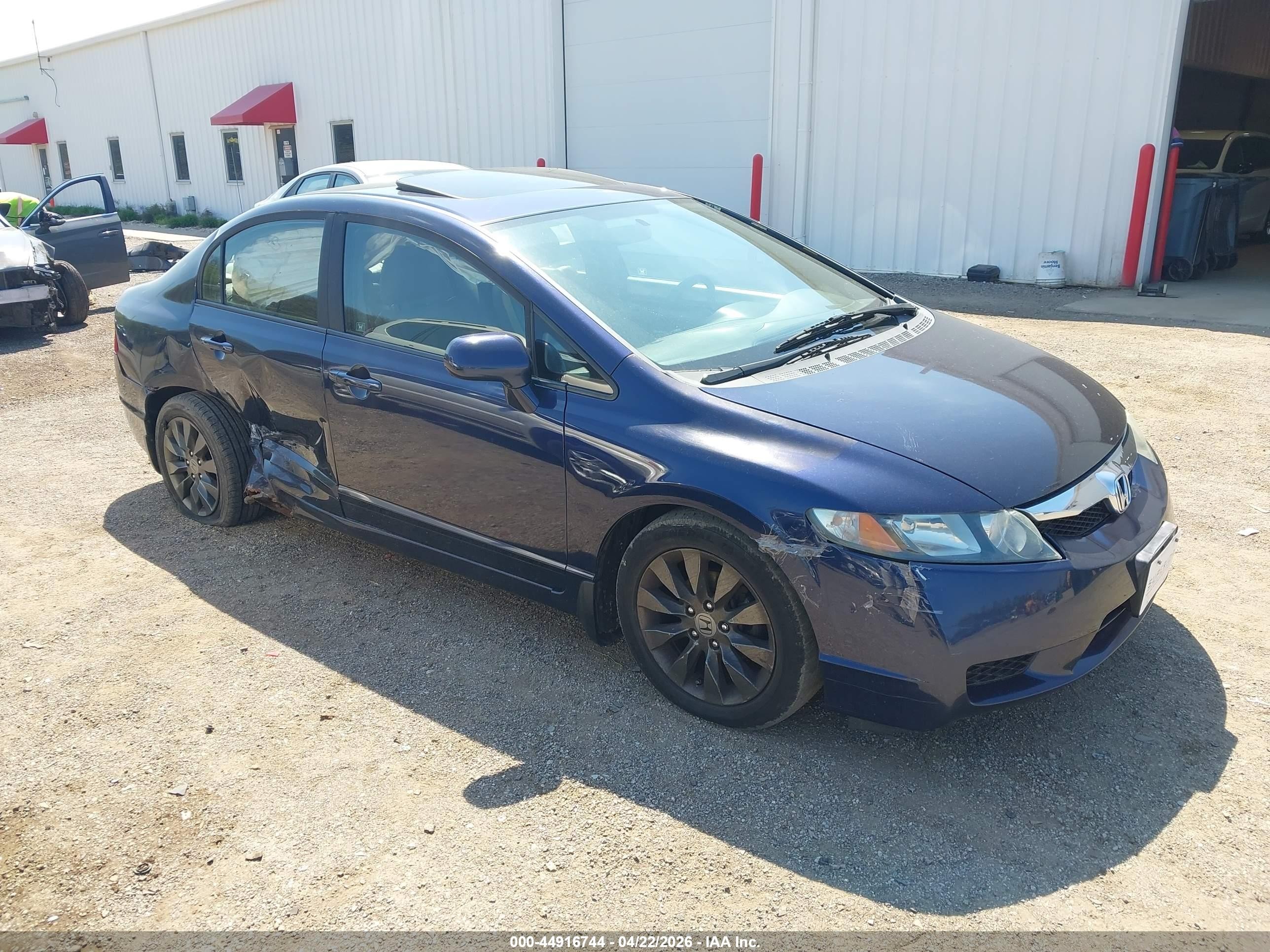 2010 Honda Civic Ex-l Blue vin: 19XFA1F97AE003392