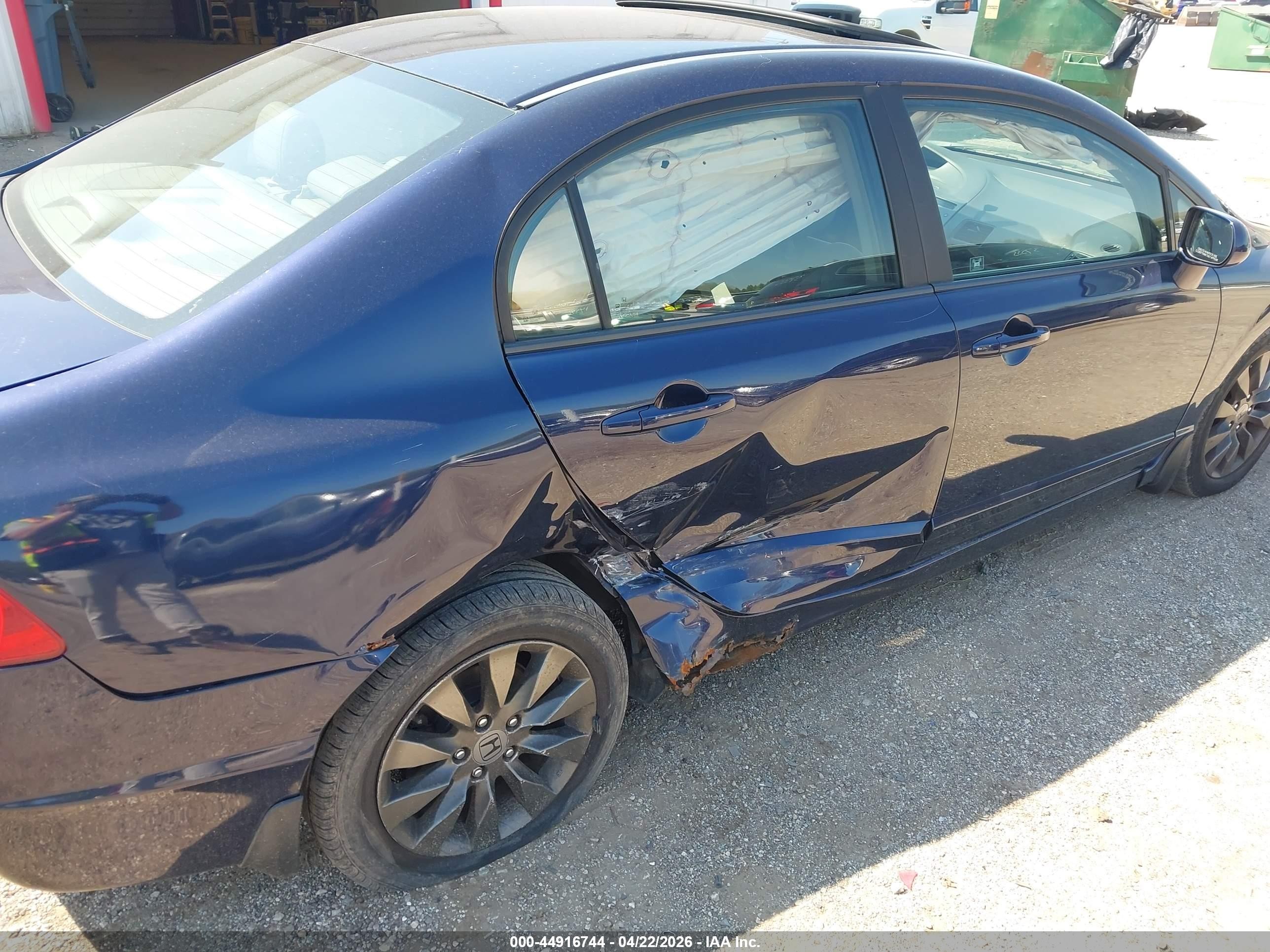 2010 Honda Civic Ex-l Blue vin: 19XFA1F97AE003392