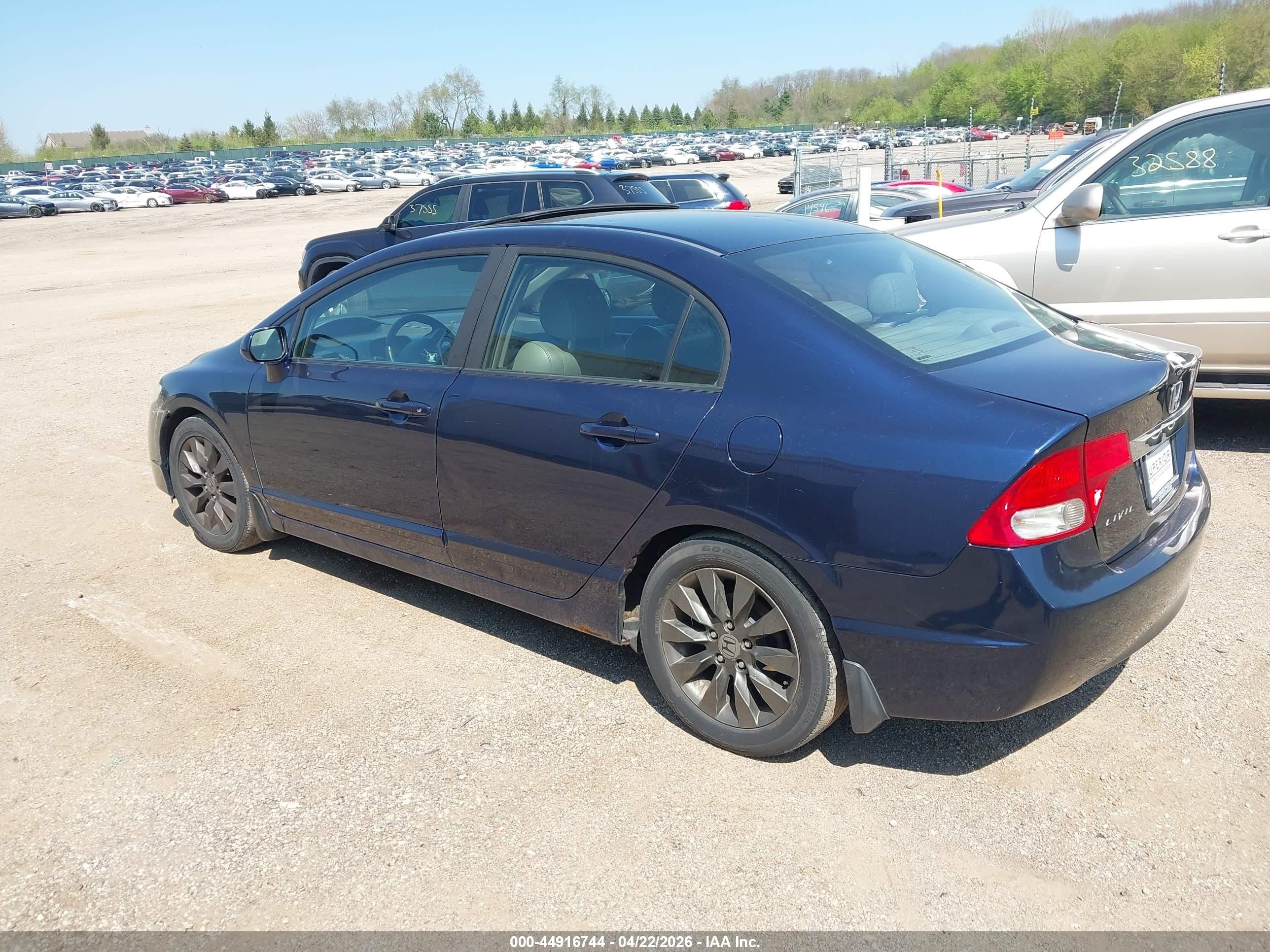 2010 Honda Civic Ex-l Blue vin: 19XFA1F97AE003392