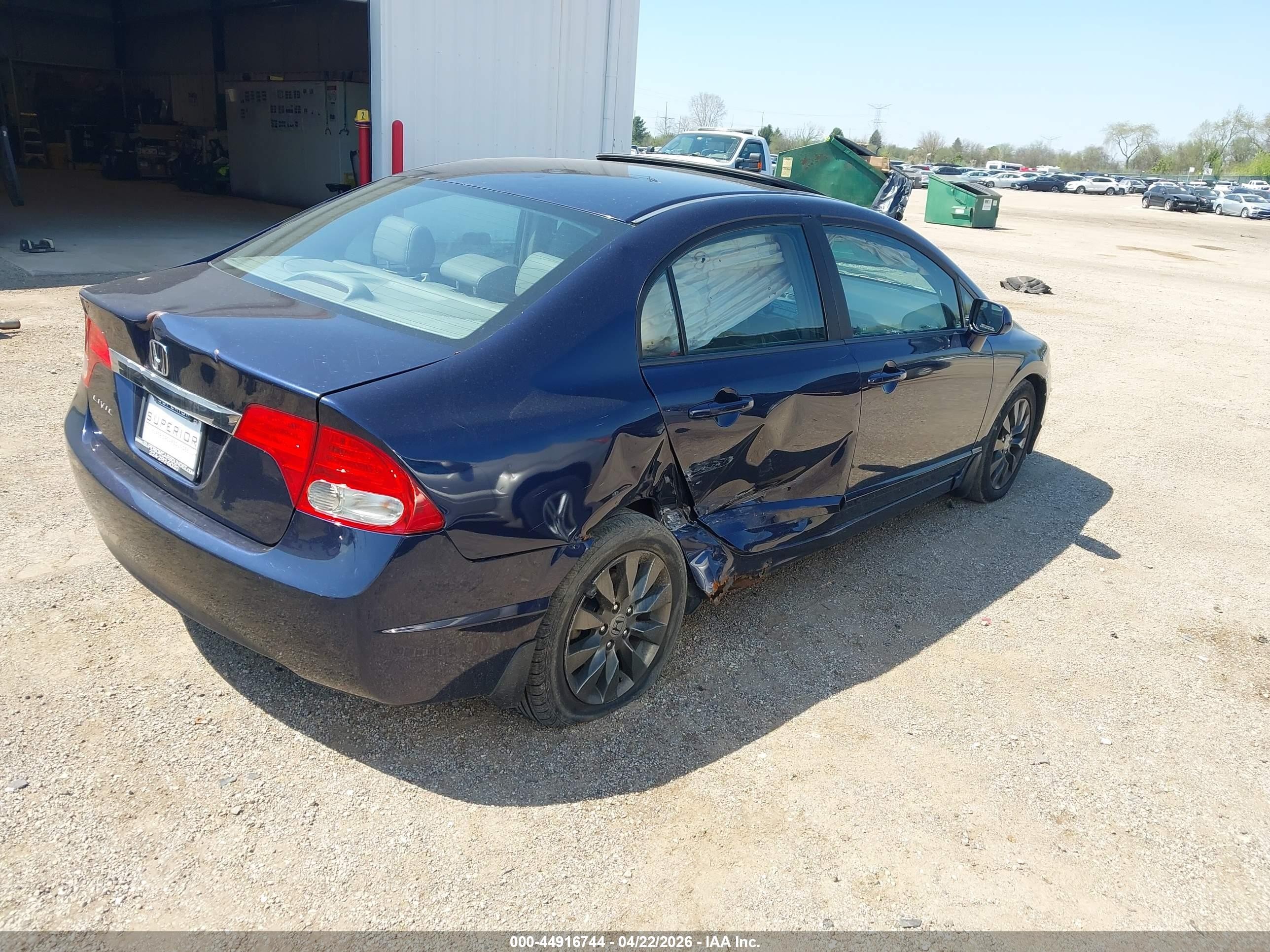 2010 Honda Civic Ex-l Blue vin: 19XFA1F97AE003392