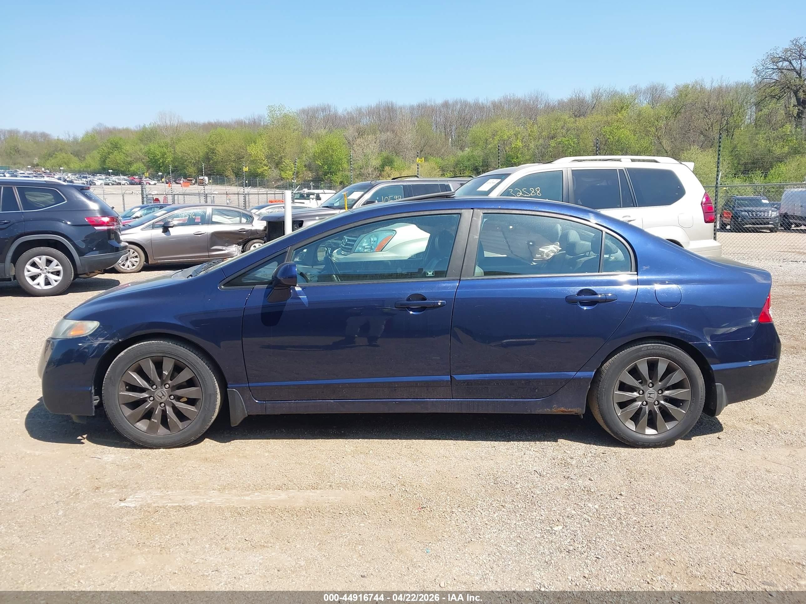 2010 Honda Civic Ex-l Blue vin: 19XFA1F97AE003392