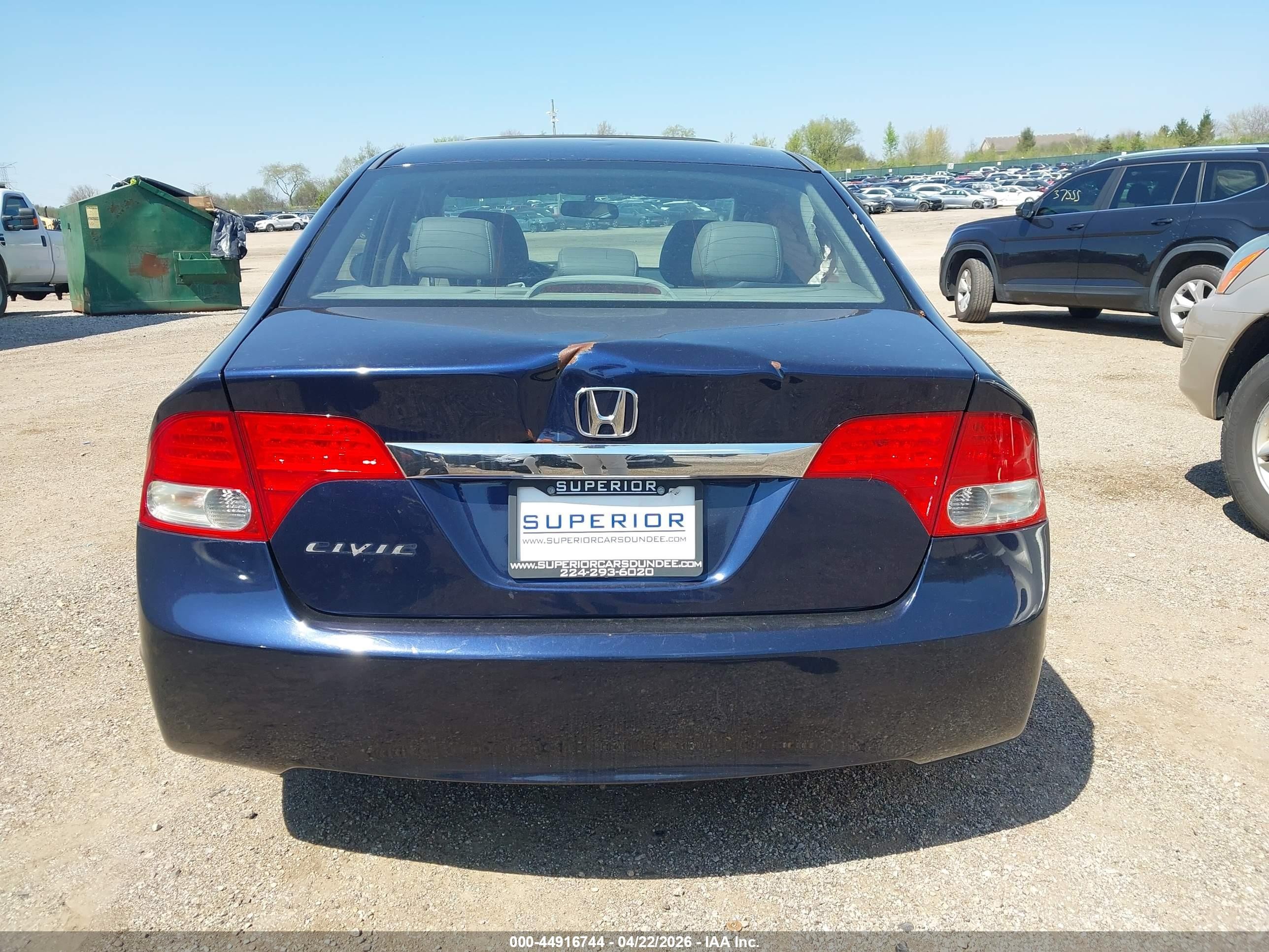 2010 Honda Civic Ex-l Blue vin: 19XFA1F97AE003392