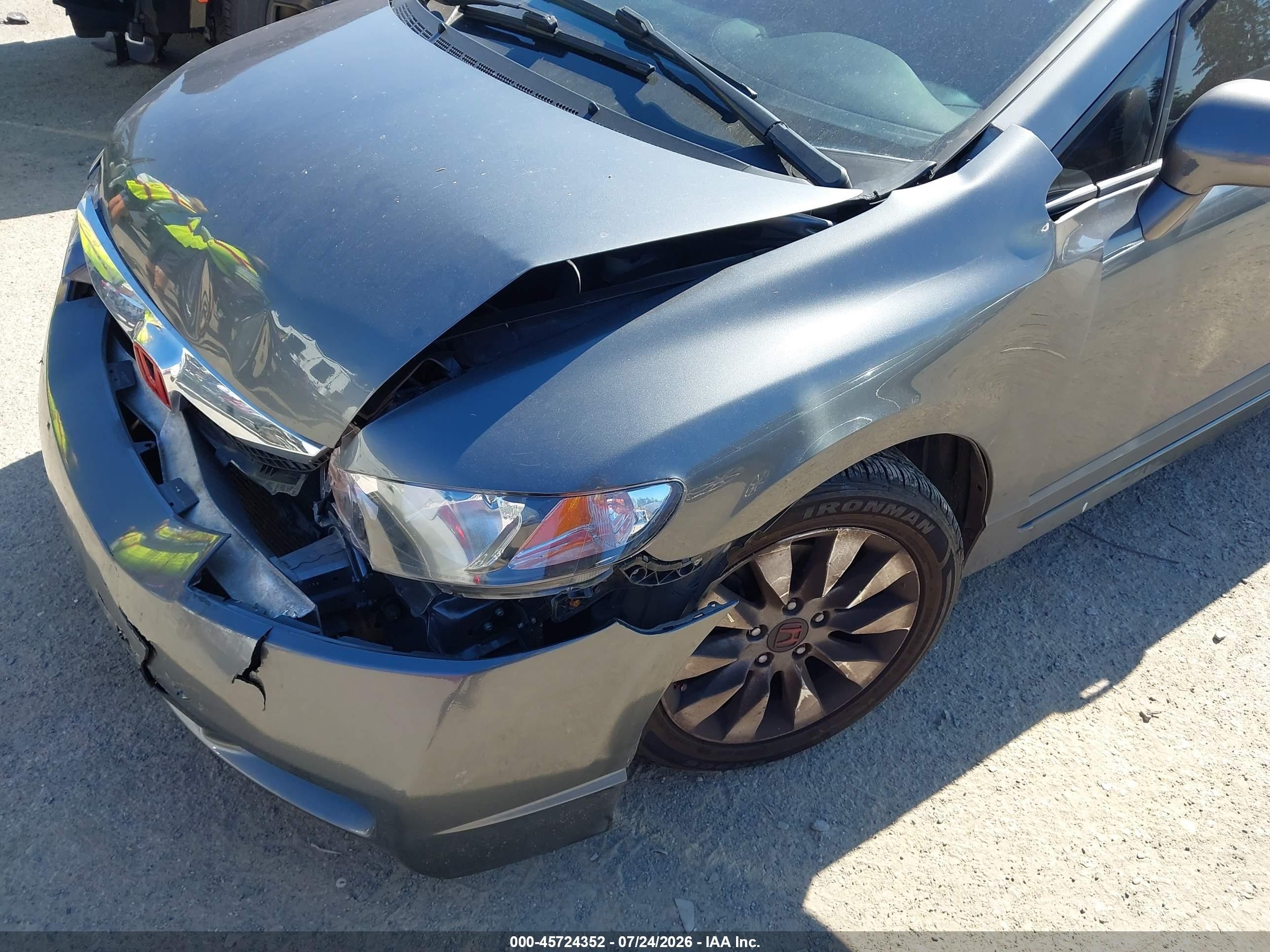 2010 Honda Civic Ex-l Gray vin: 19XFA1F98AE061544