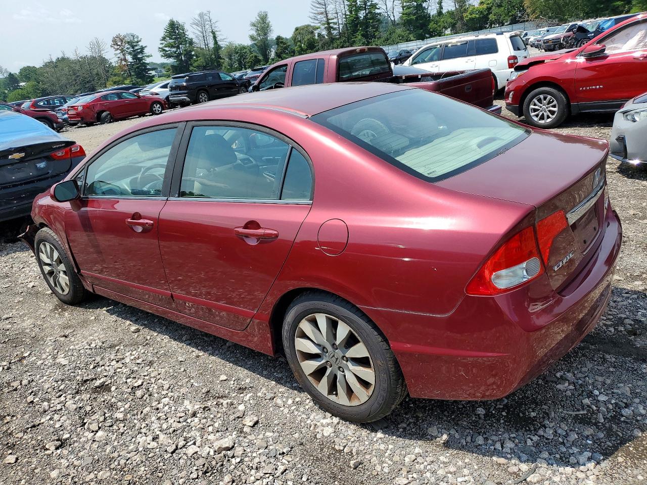 2010 Honda Civic Exl Red vin: 19XFA1F98AE062144