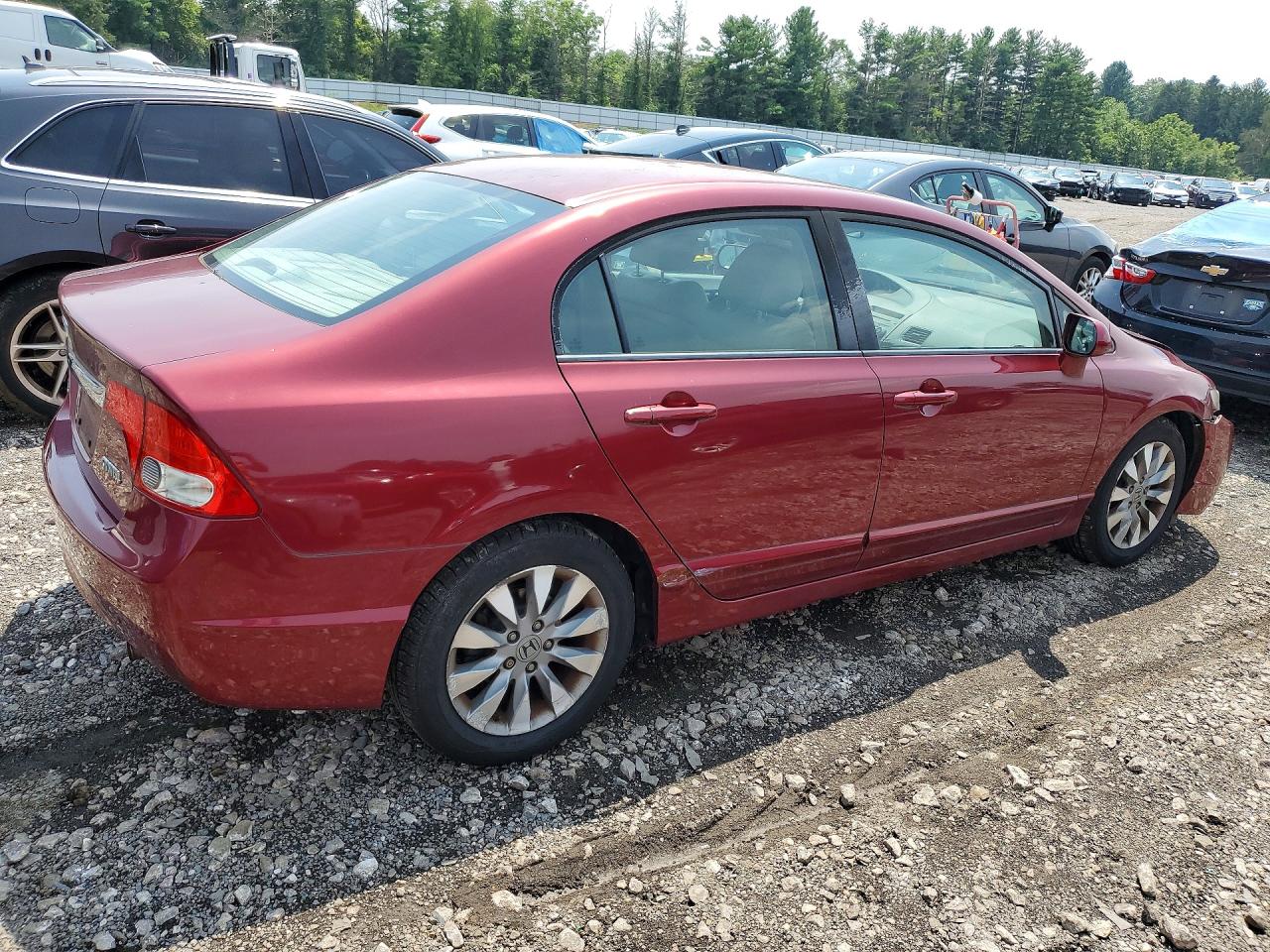 2010 Honda Civic Exl Red vin: 19XFA1F98AE062144