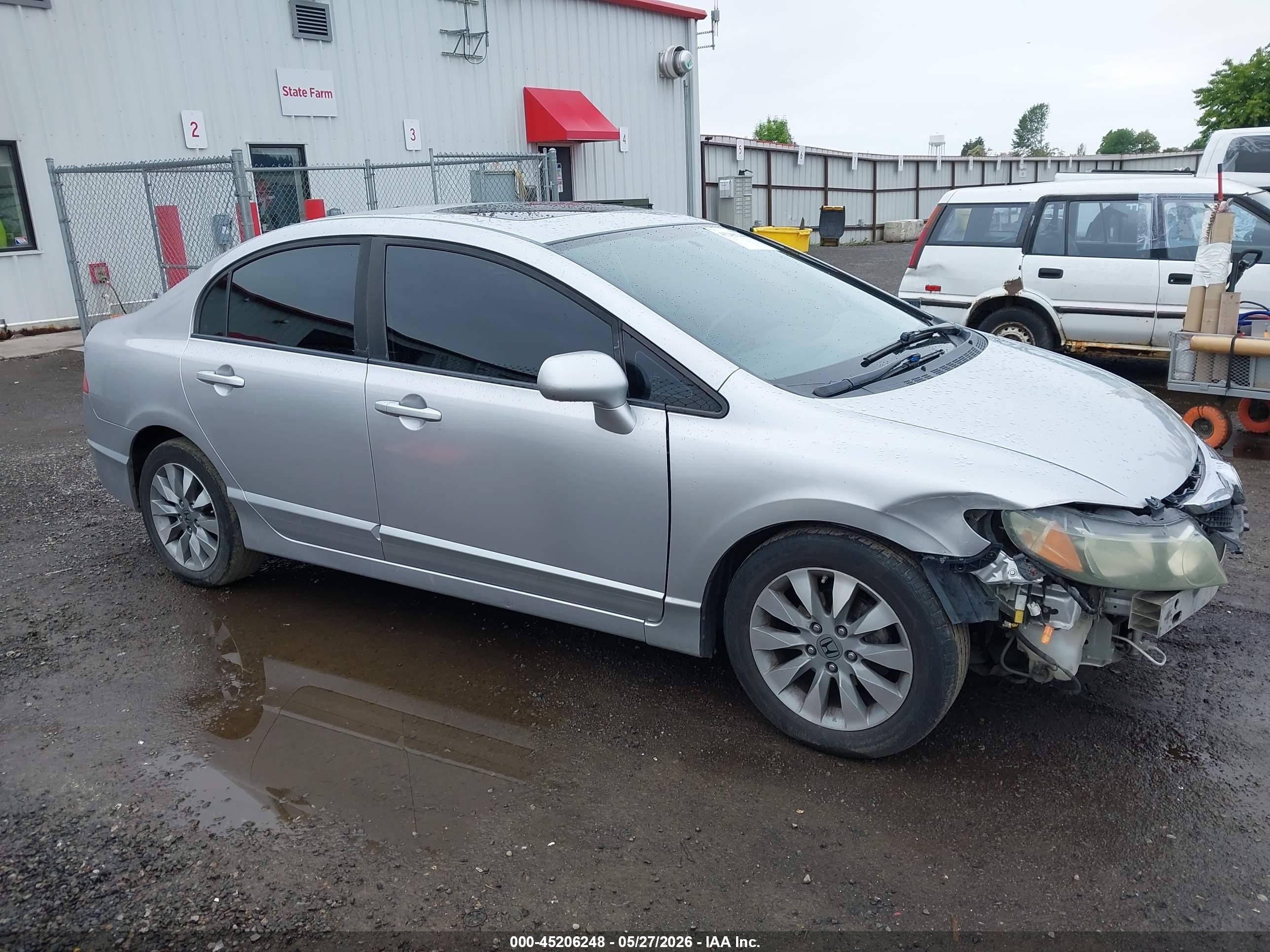 2010 Honda Civic Ex-l Silver vin: 19XFA1F99AE052237