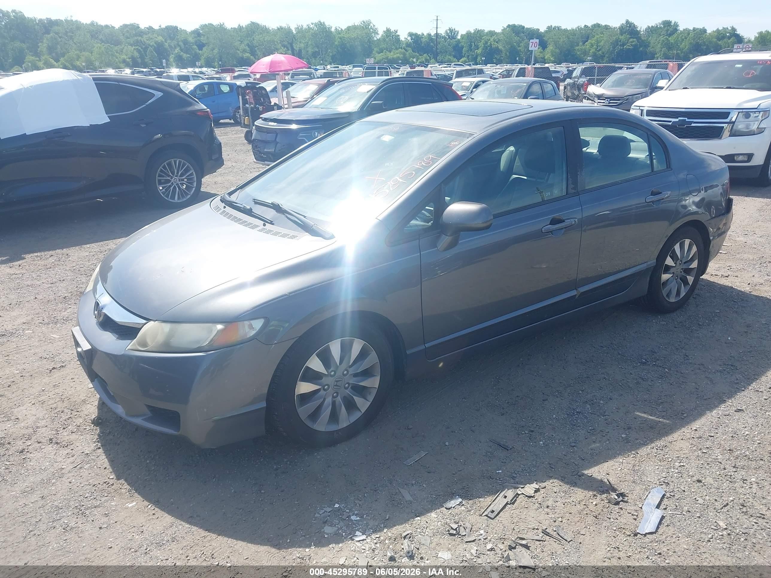 2010 Honda Civic Ex-l Gray vin: 19XFA1F99AE061553