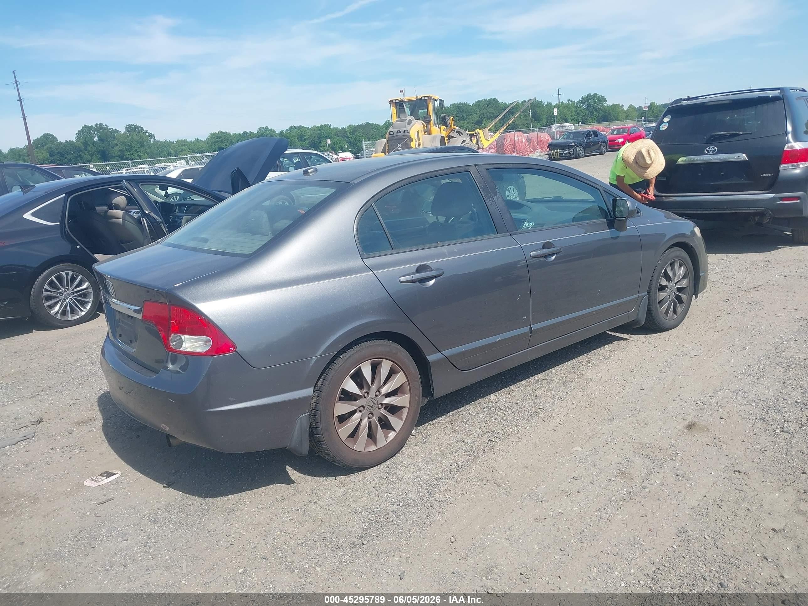 2010 Honda Civic Ex-l Gray vin: 19XFA1F99AE061553