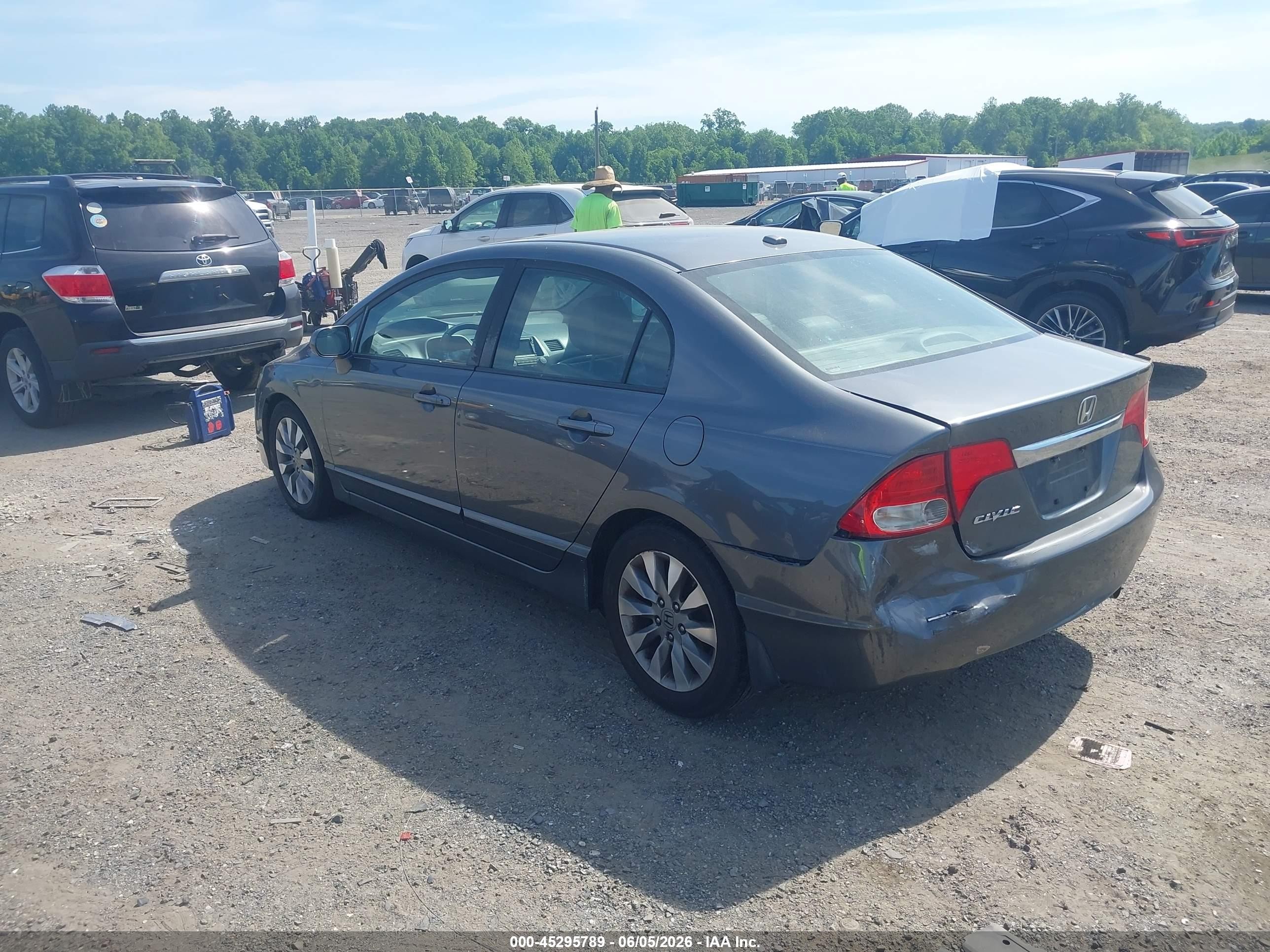 2010 Honda Civic Ex-l Gray vin: 19XFA1F99AE061553