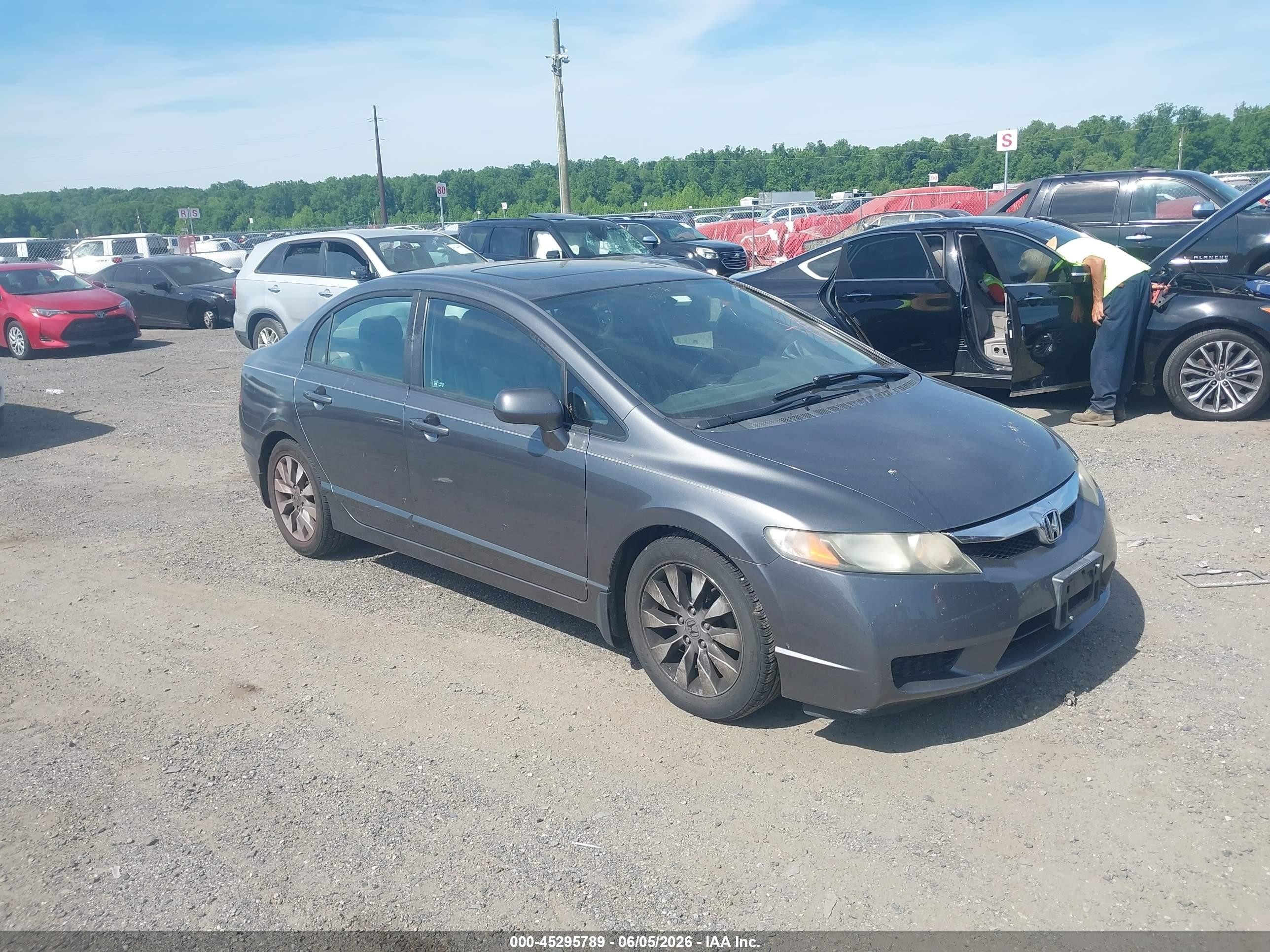 2010 Honda Civic Ex-l Gray vin: 19XFA1F99AE061553