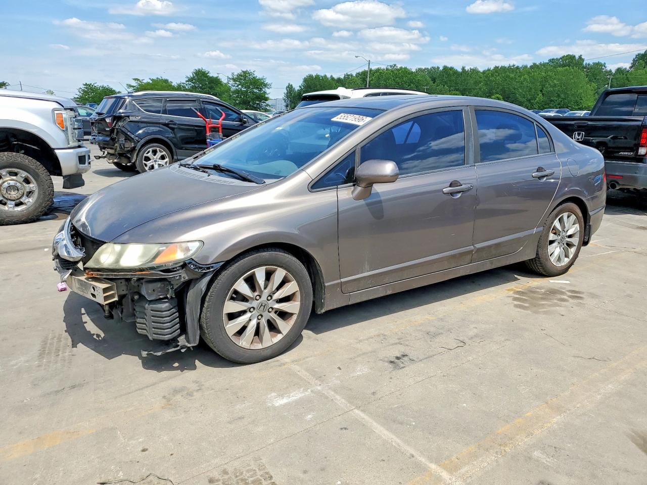 2010 Honda Civic Exl Gray vin: 19XFA1F9XAE018937