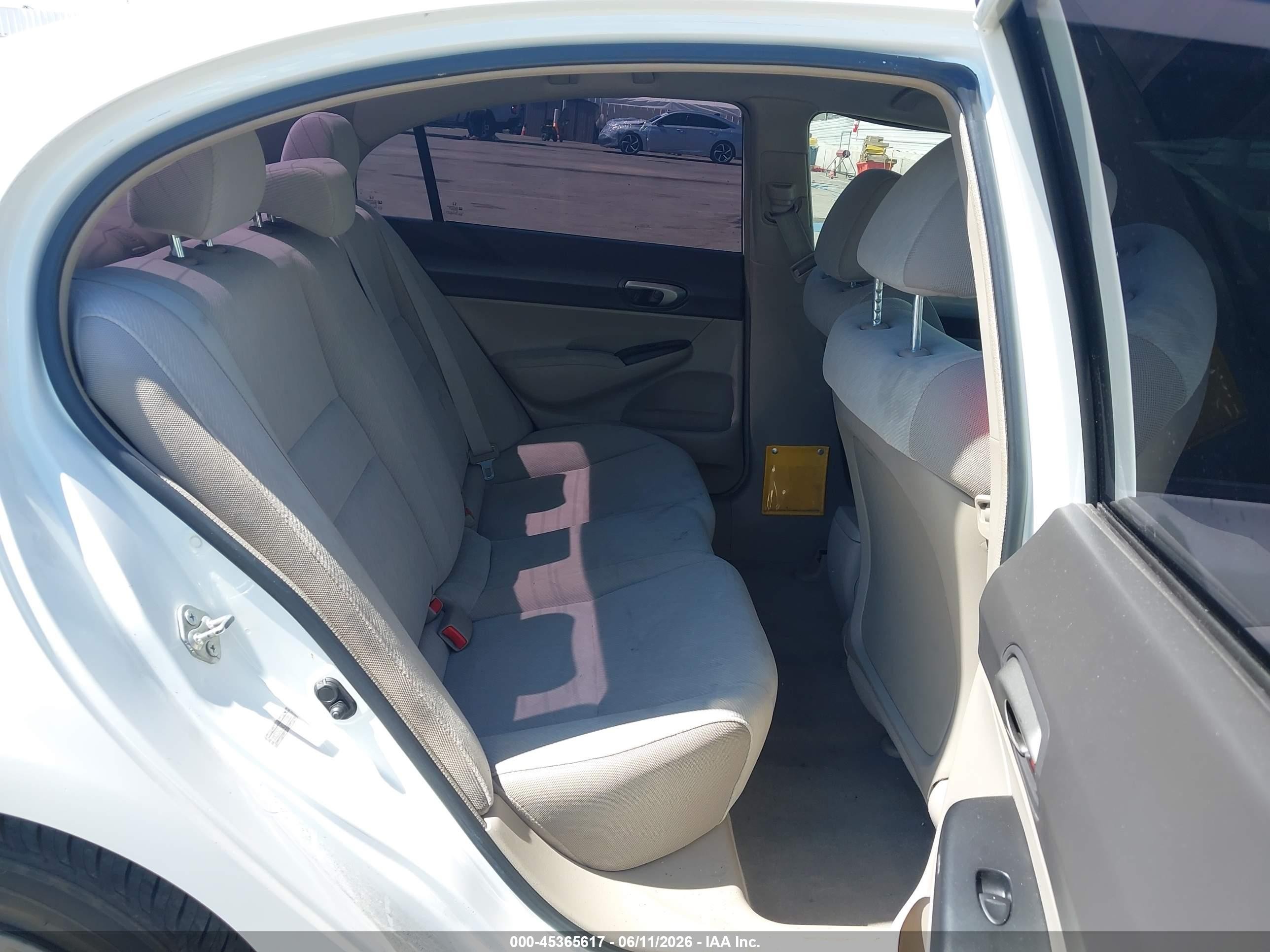 2009 Honda Civic Gx White vin: 19XFA46549E000055