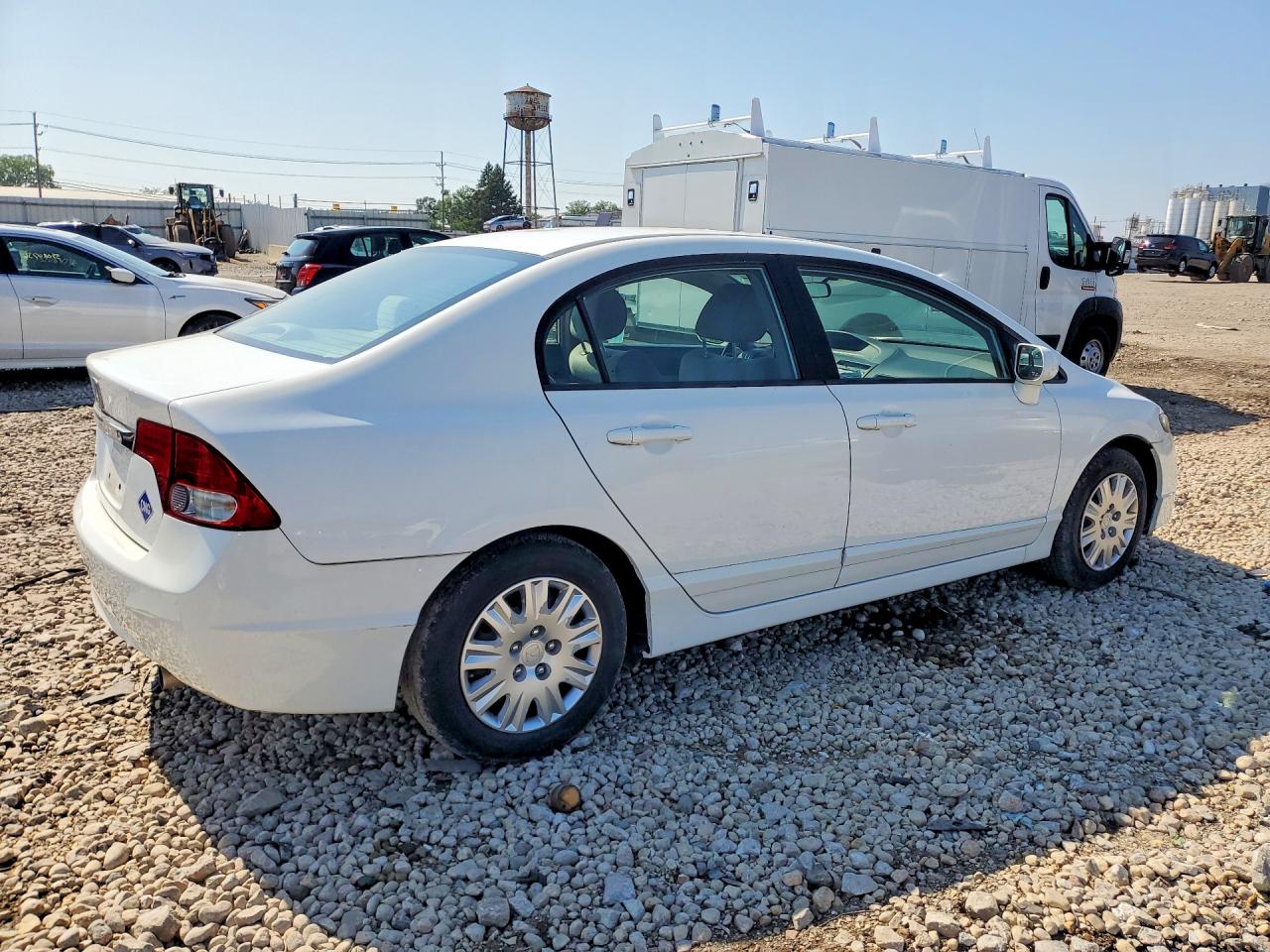 2009 Honda Civic Gx White vin: 19XFA46599E000021