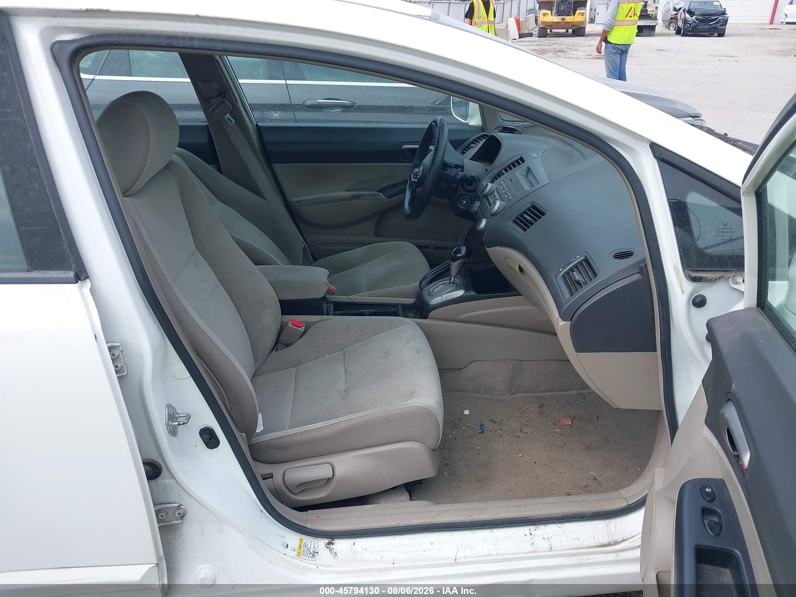 2010 Honda Civic Gx White vin: 19XFA4F53AE000407