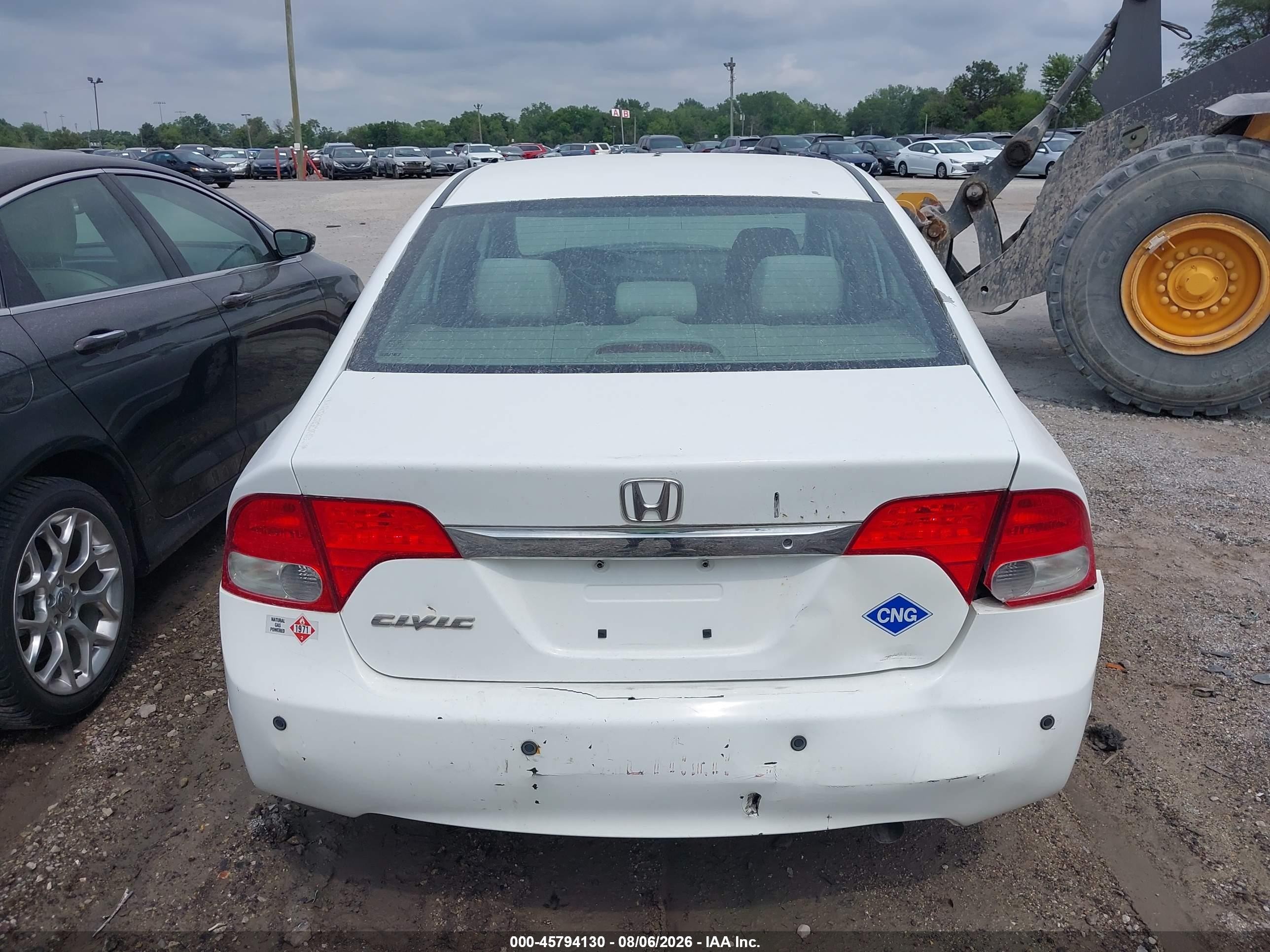 2010 Honda Civic Gx White vin: 19XFA4F53AE000407
