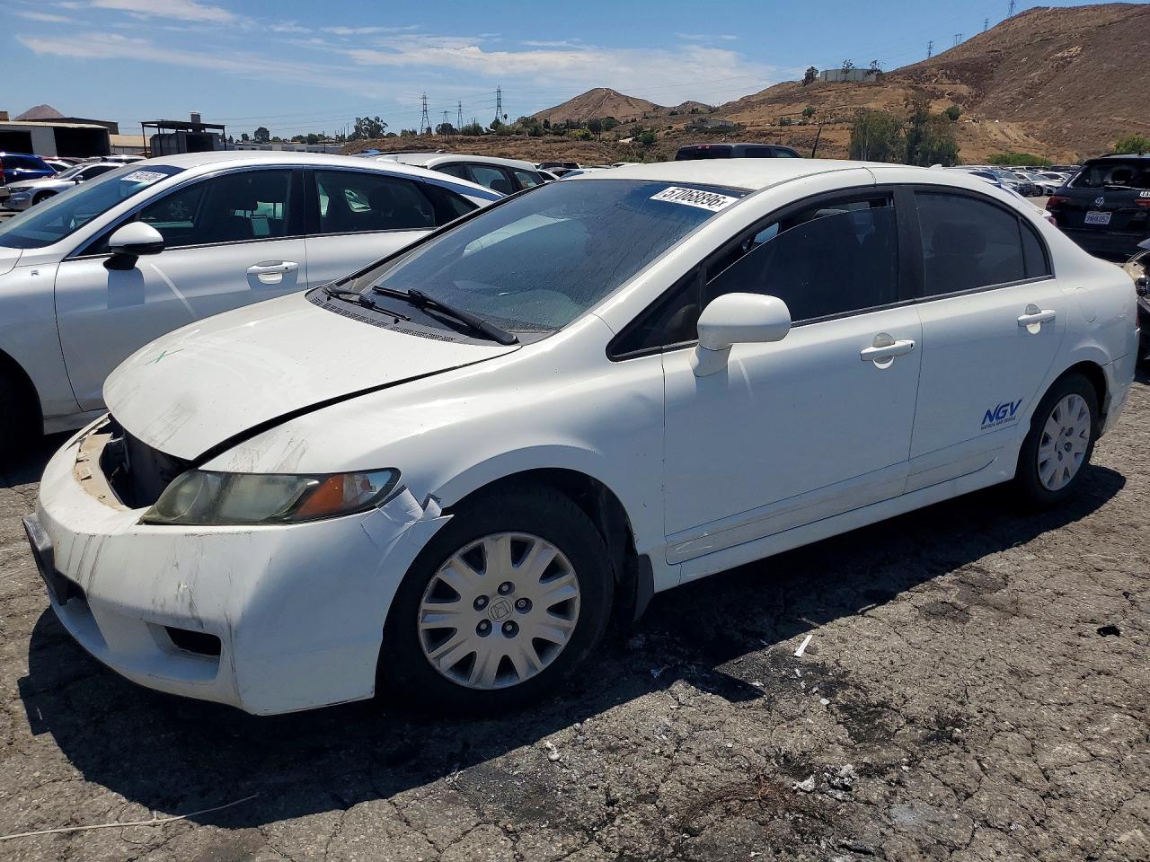 2010 Honda Civic Gx White vin: 19XFA4F55AE000747