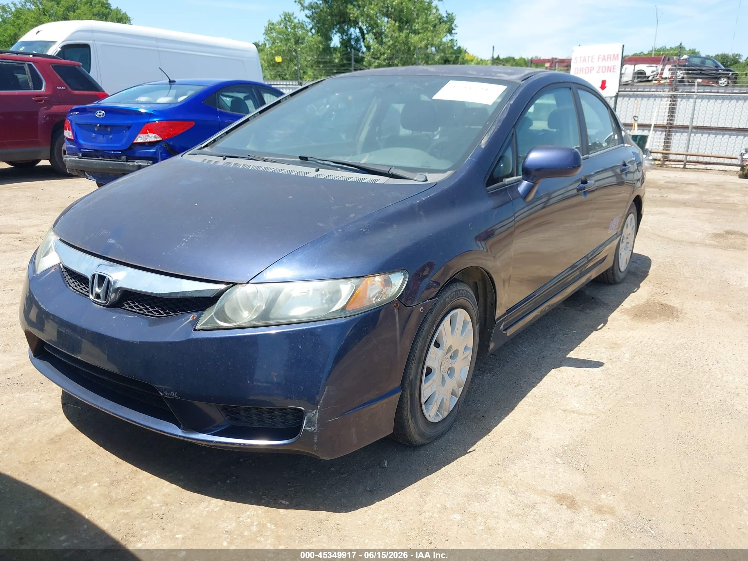 2010 Honda Civic Gx Blue vin: 19XFA4F58AE000452