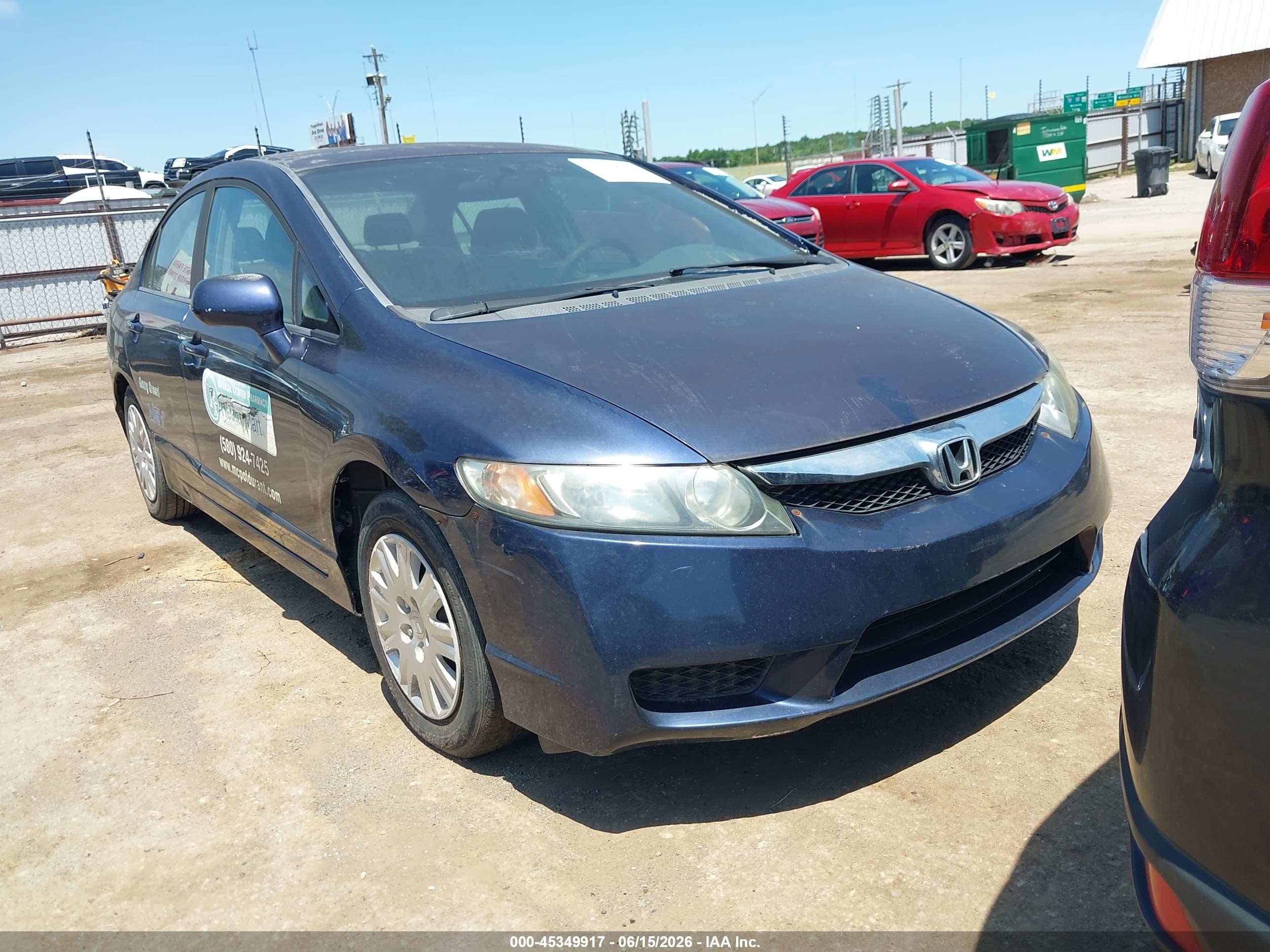2010 Honda Civic Gx Blue vin: 19XFA4F58AE000452