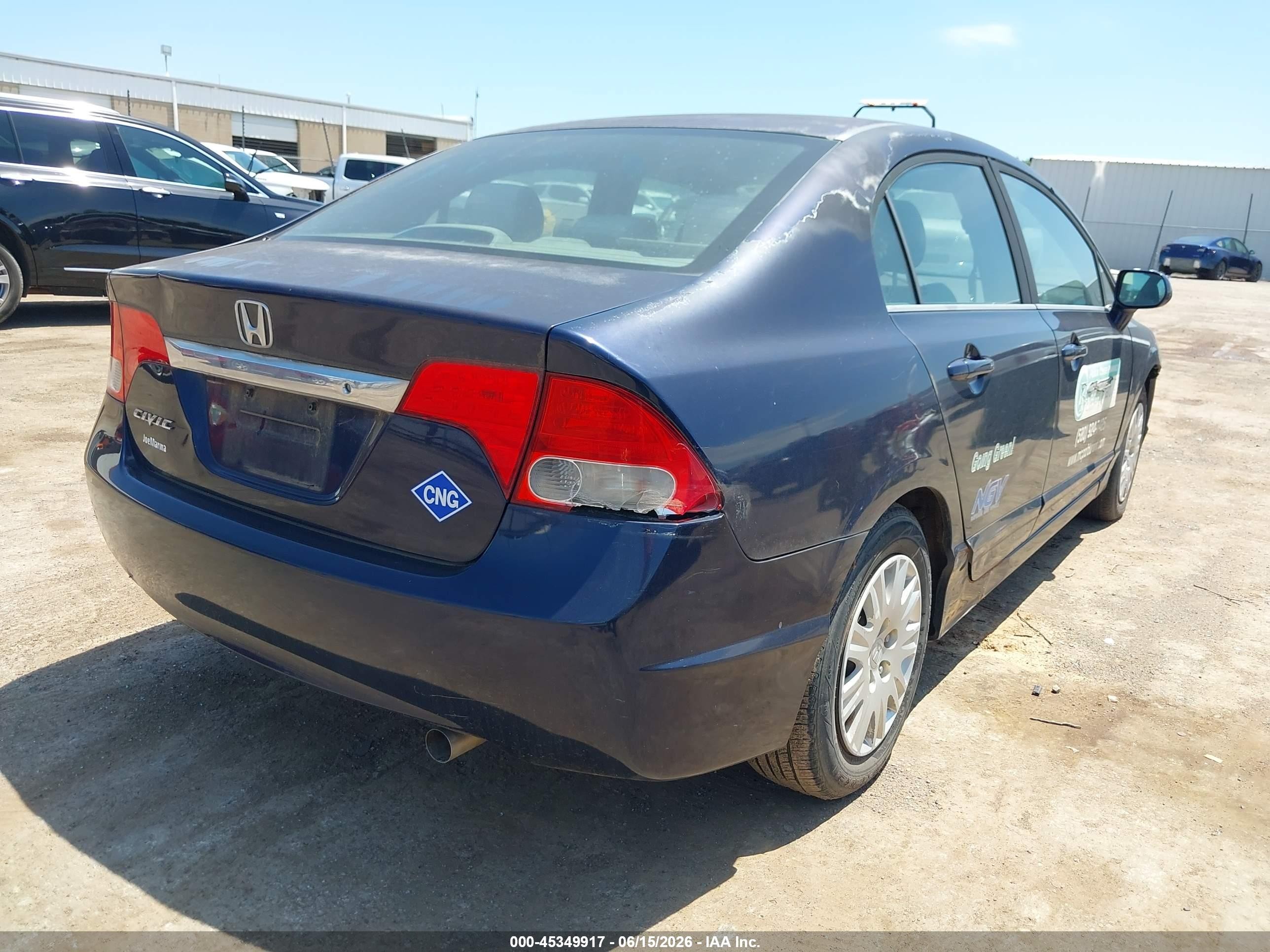 2010 Honda Civic Gx Blue vin: 19XFA4F58AE000452