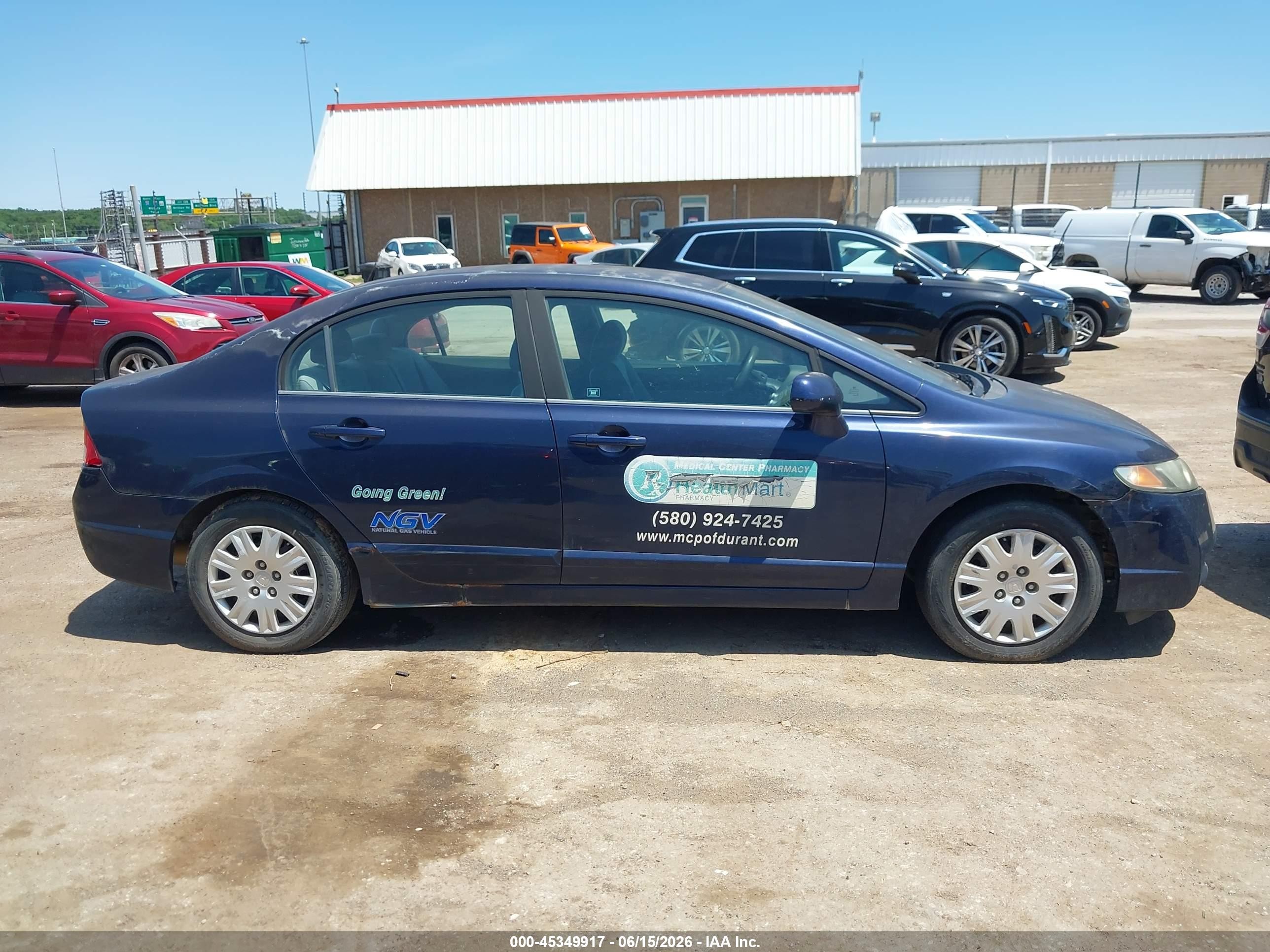 2010 Honda Civic Gx Blue vin: 19XFA4F58AE000452