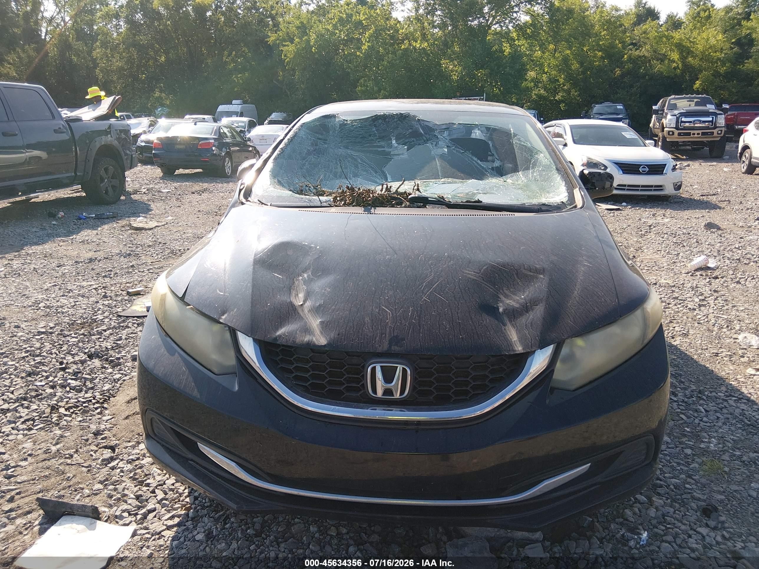 2014 Honda Civic Lx Black vin: 19XFB2E50EE016931