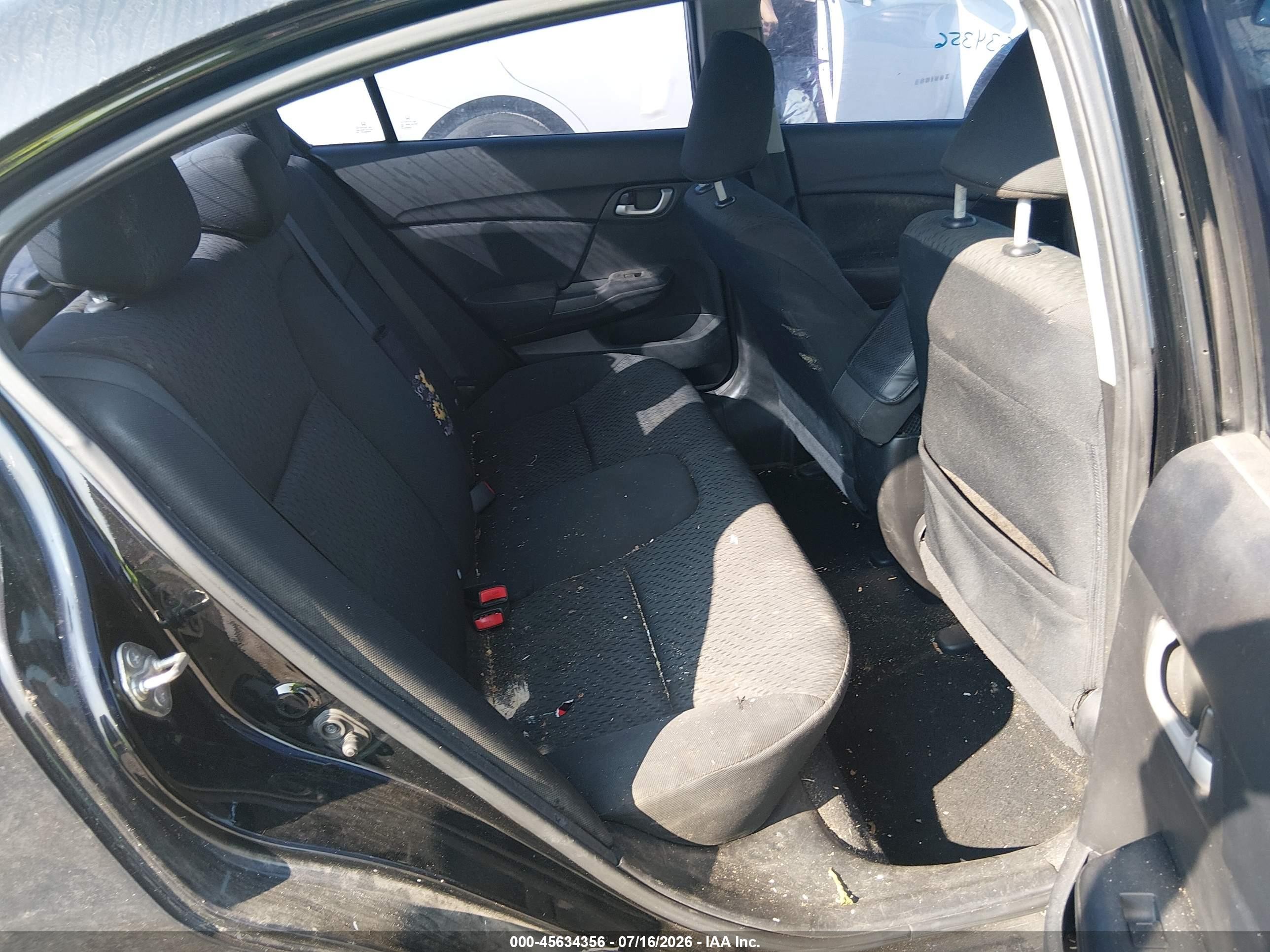 2014 Honda Civic Lx Black vin: 19XFB2E50EE016931