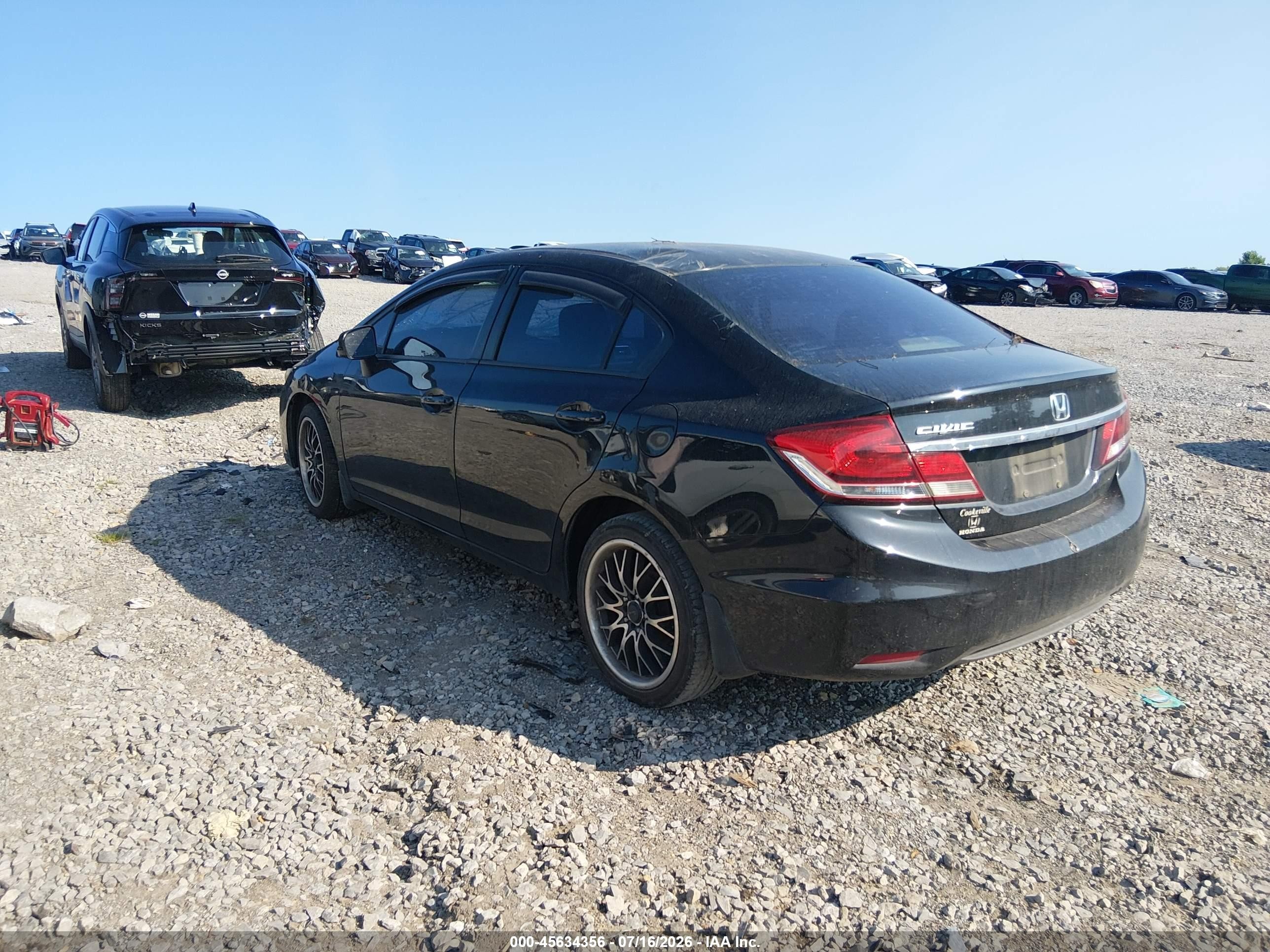 2014 Honda Civic Lx Black vin: 19XFB2E50EE016931