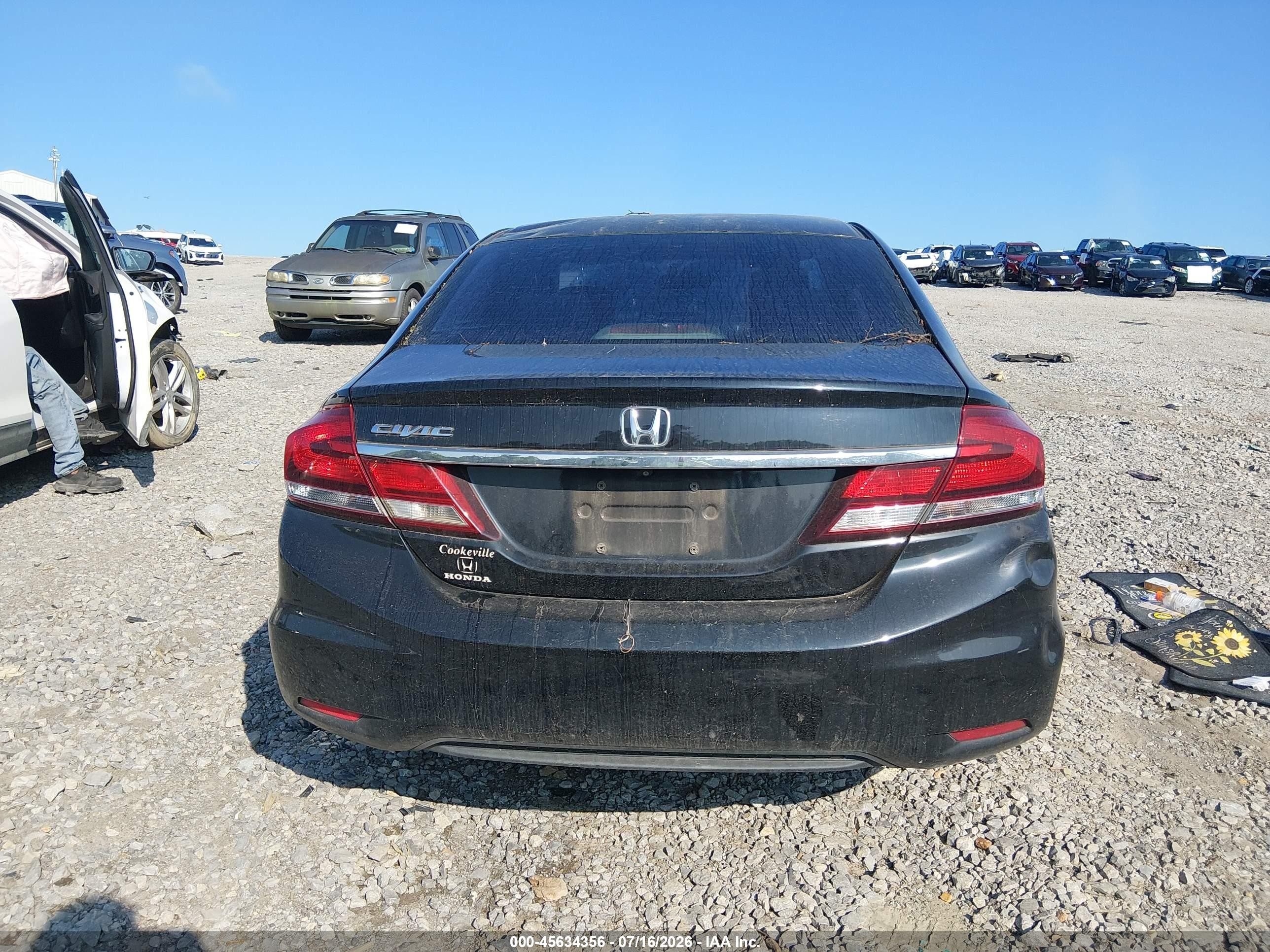 2014 Honda Civic Lx Black vin: 19XFB2E50EE016931