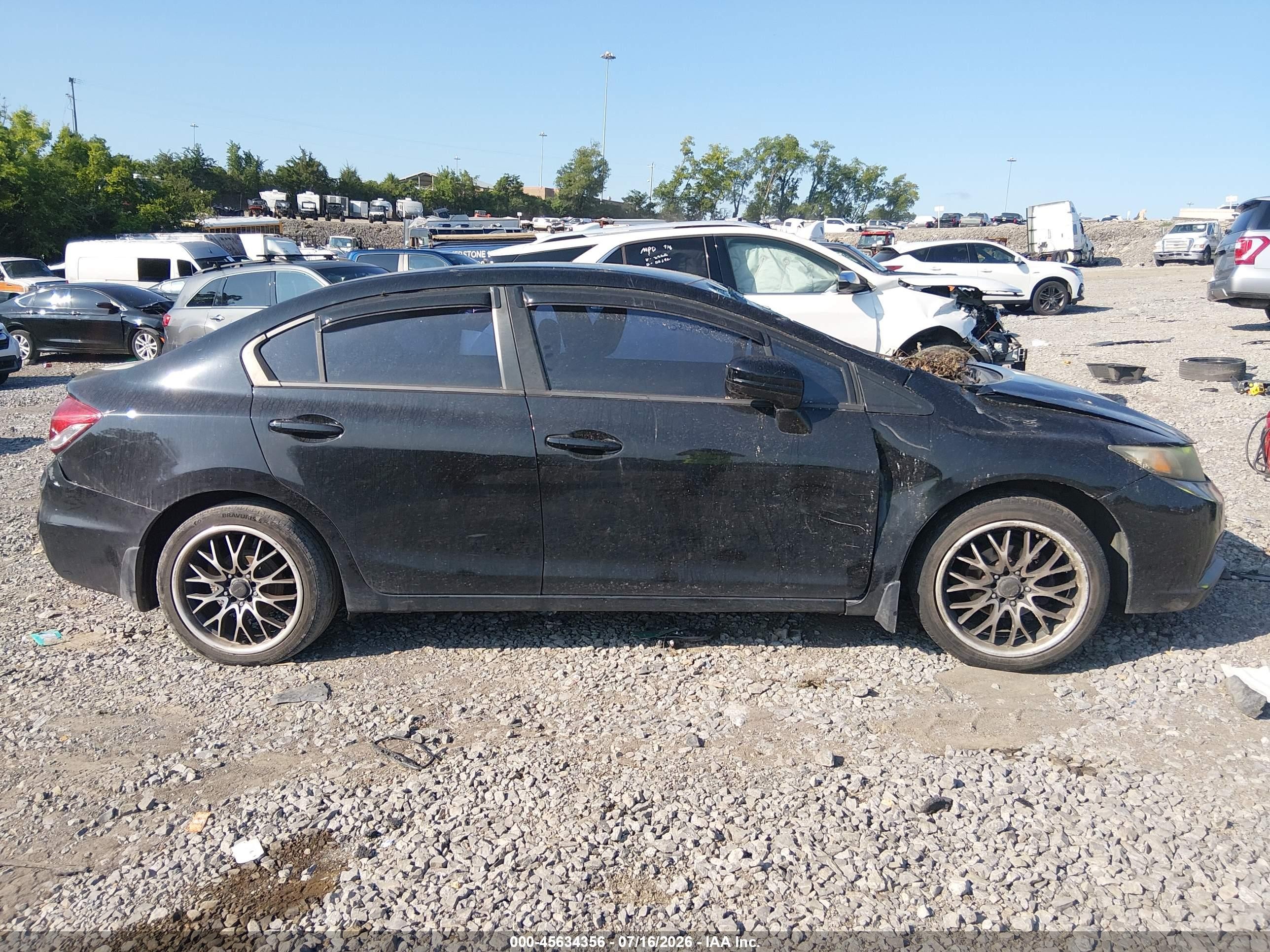 2014 Honda Civic Lx Black vin: 19XFB2E50EE016931