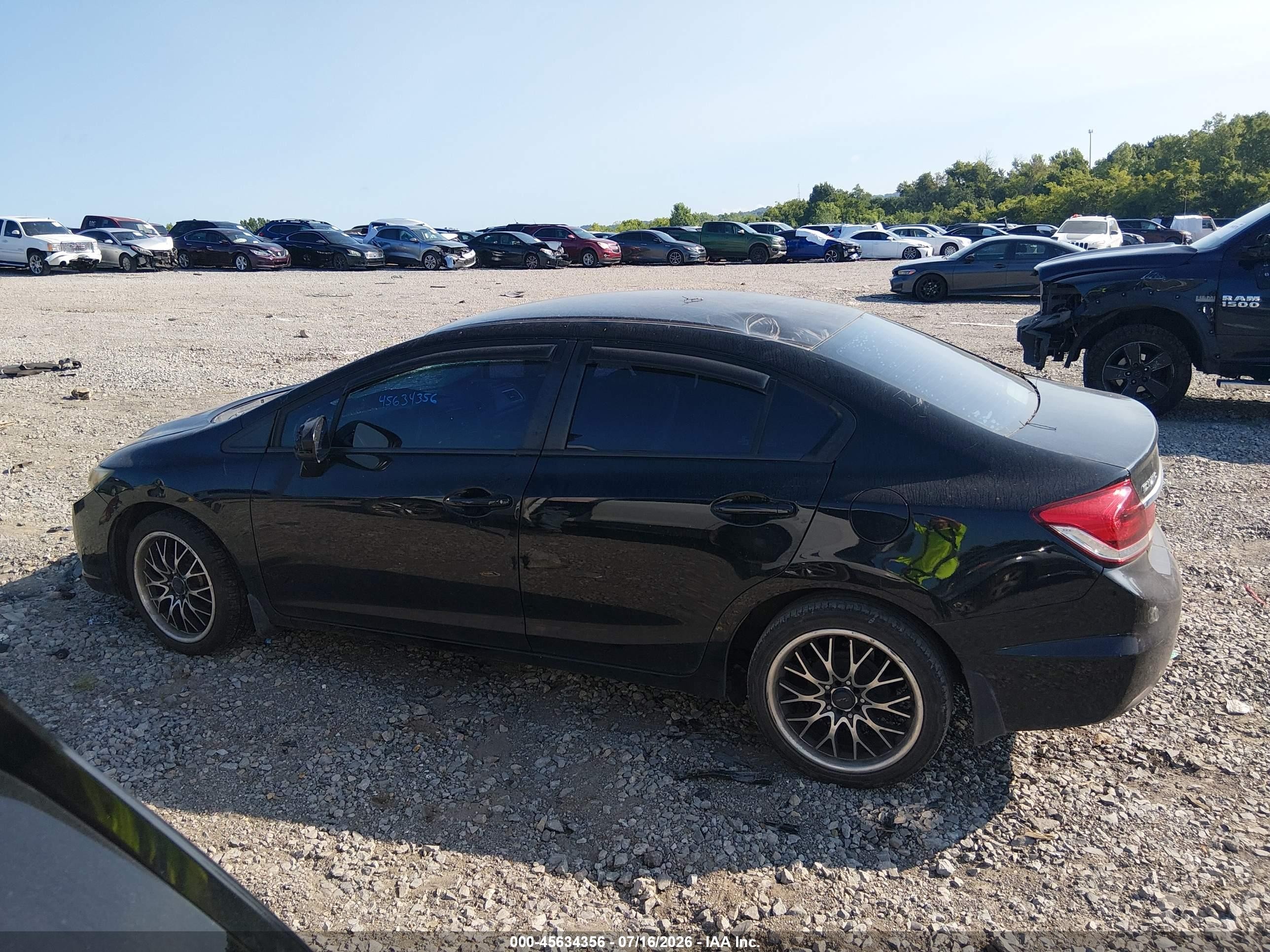 2014 Honda Civic Lx Black vin: 19XFB2E50EE016931