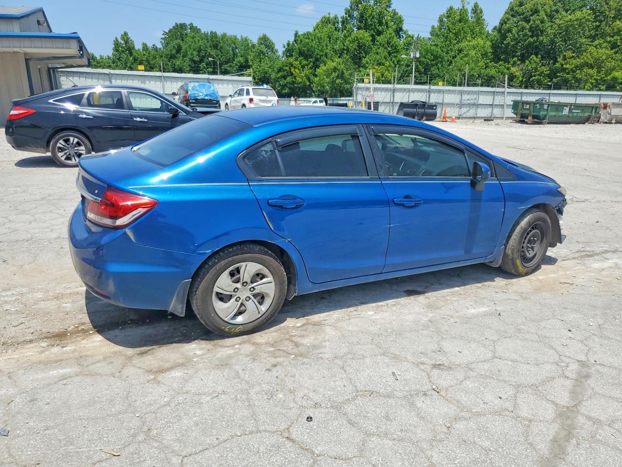 2014 Honda Civic Lx Синий vin: 19XFB2E50EE049606