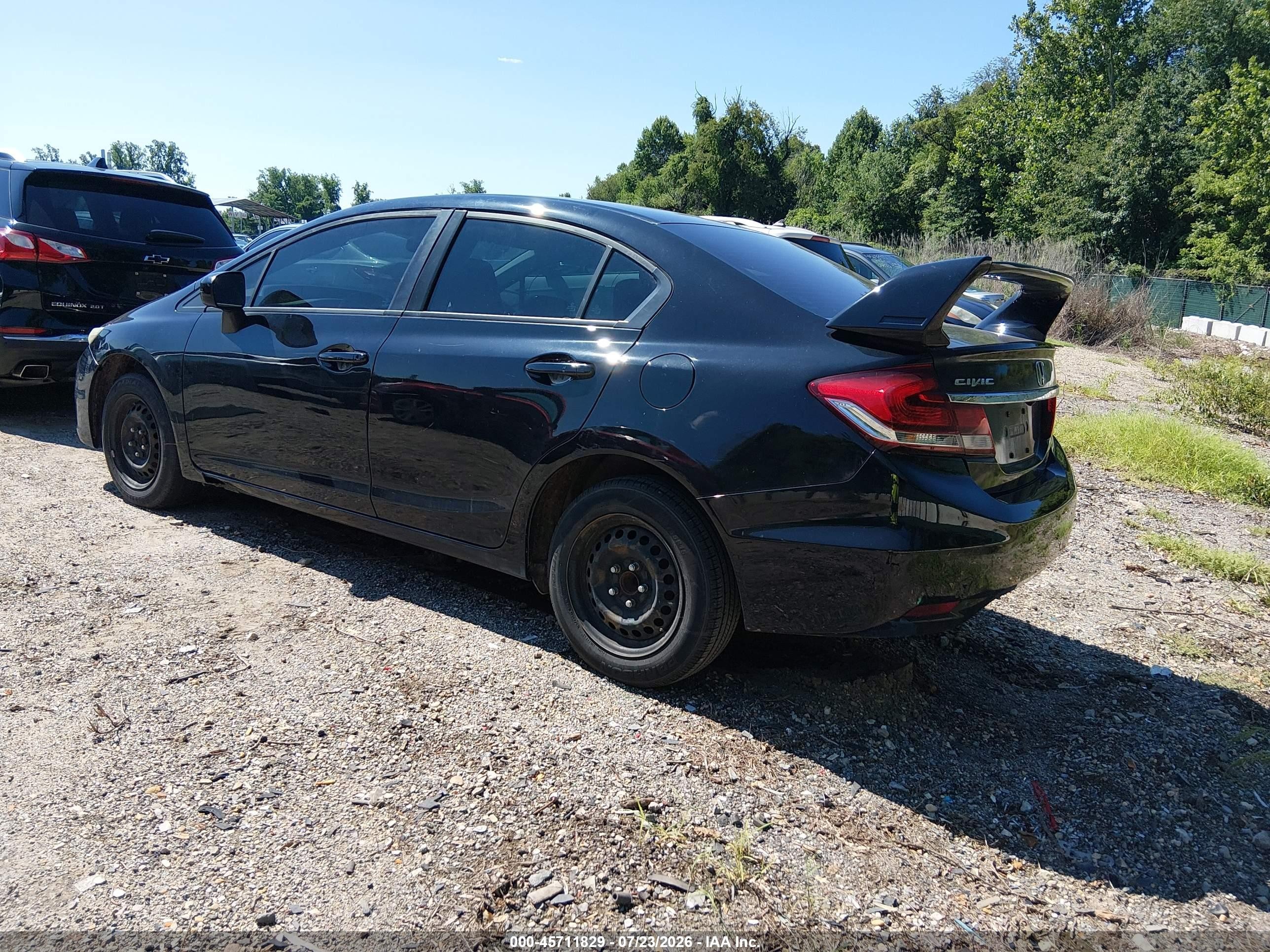 2015 Honda Civic Lx Black vin: 19XFB2E50FE039157