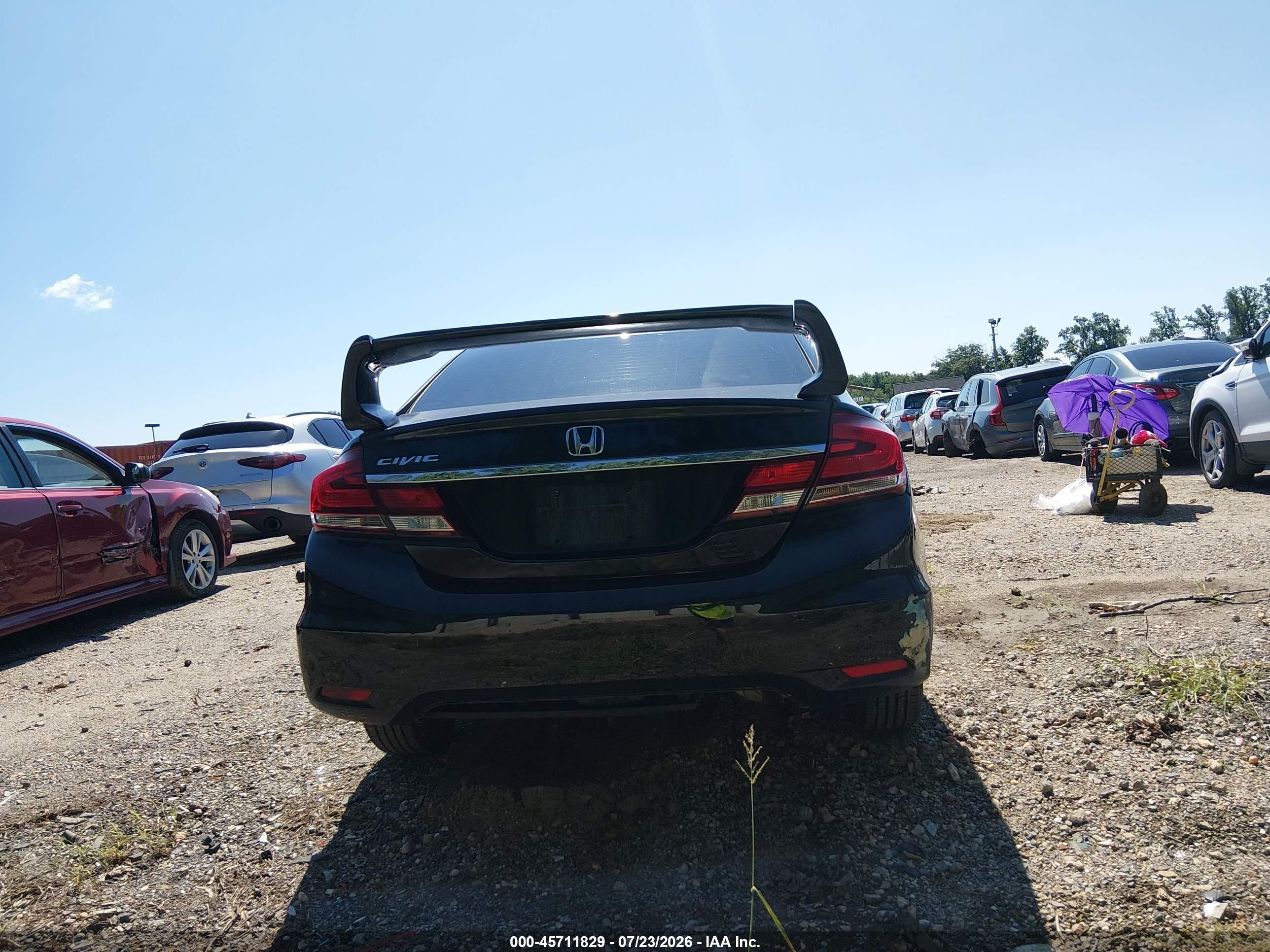 2015 Honda Civic Lx Black vin: 19XFB2E50FE039157