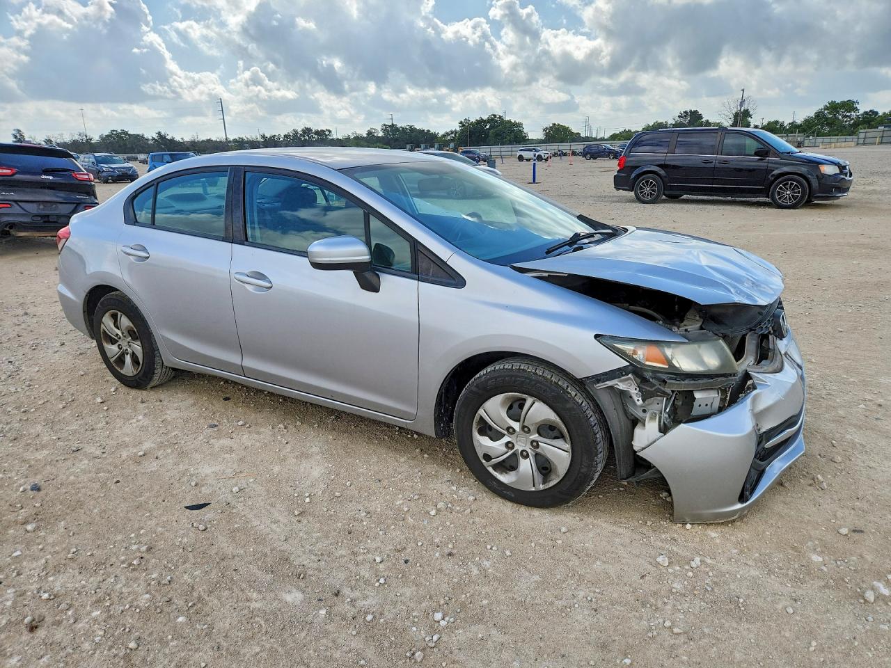 2015 Honda Civic Lx Серебряный vin: 19XFB2E50FE062955