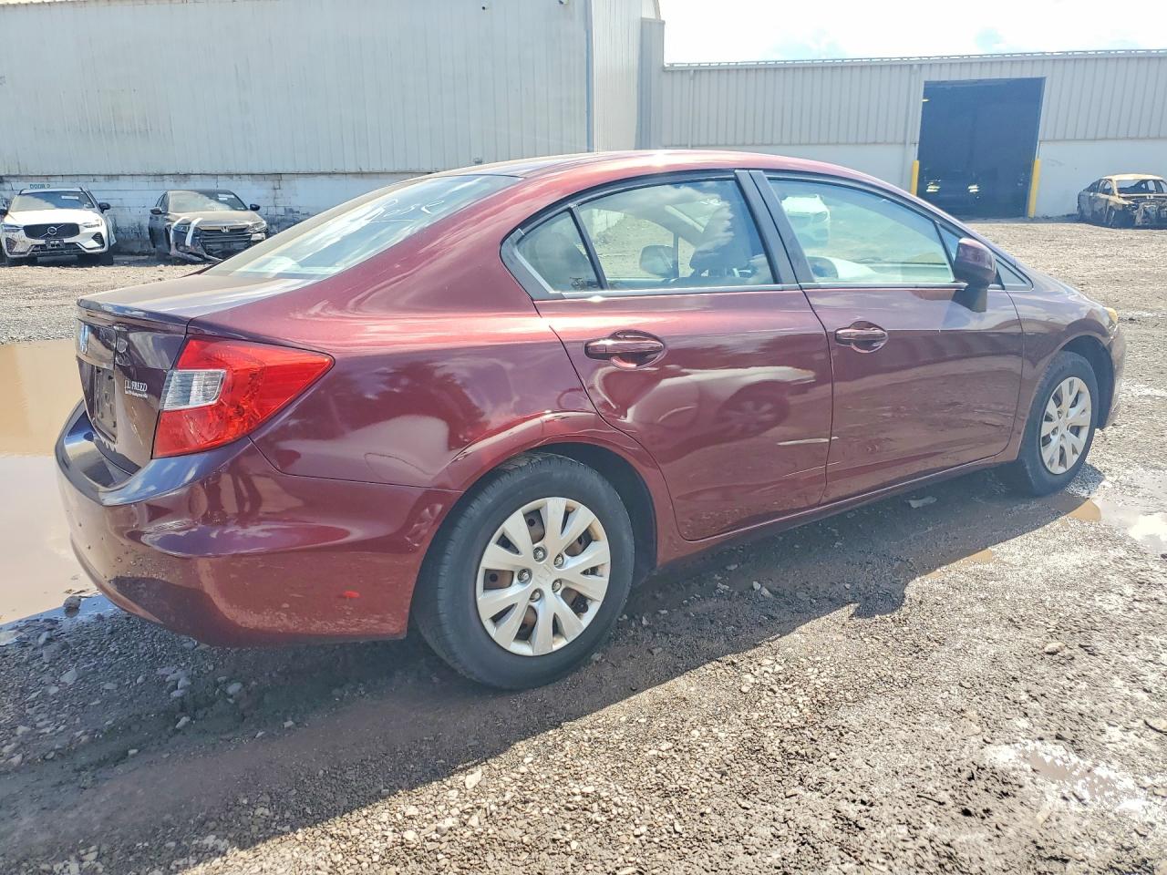 2012 Honda Civic Lx Maroon vin: 19XFB2E51CE064127
