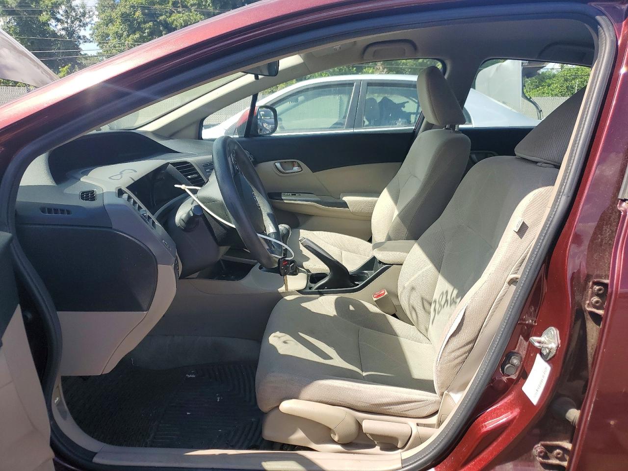 2012 Honda Civic Lx Maroon vin: 19XFB2E51CE064127