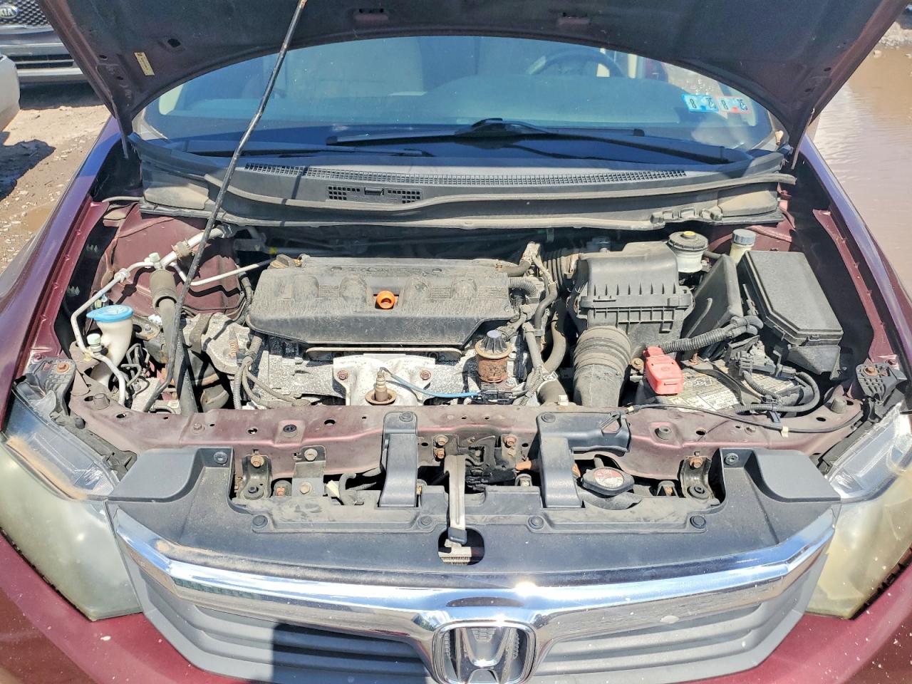 2012 Honda Civic Lx Maroon vin: 19XFB2E51CE064127