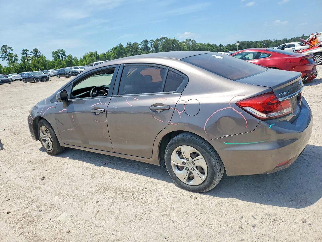 2013 Honda Civic Lx Gray vin: 19XFB2E51DE099302