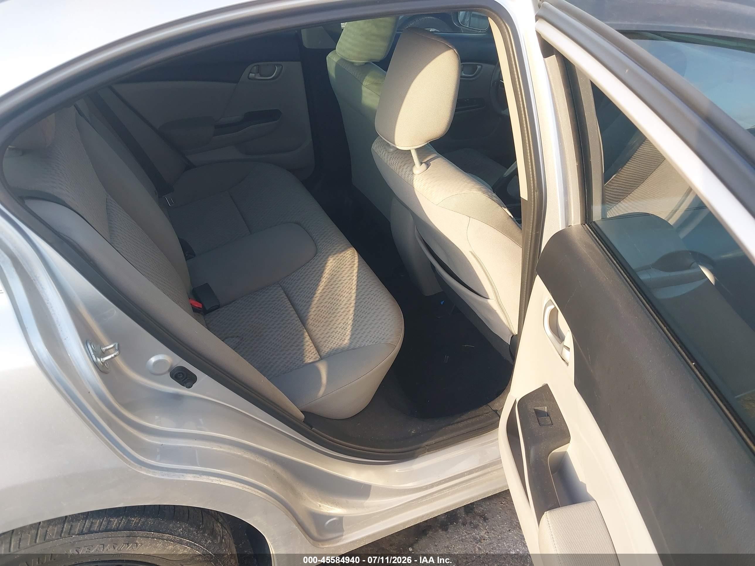 2015 Honda Civic Lx Gray vin: 19XFB2E51FE025395
