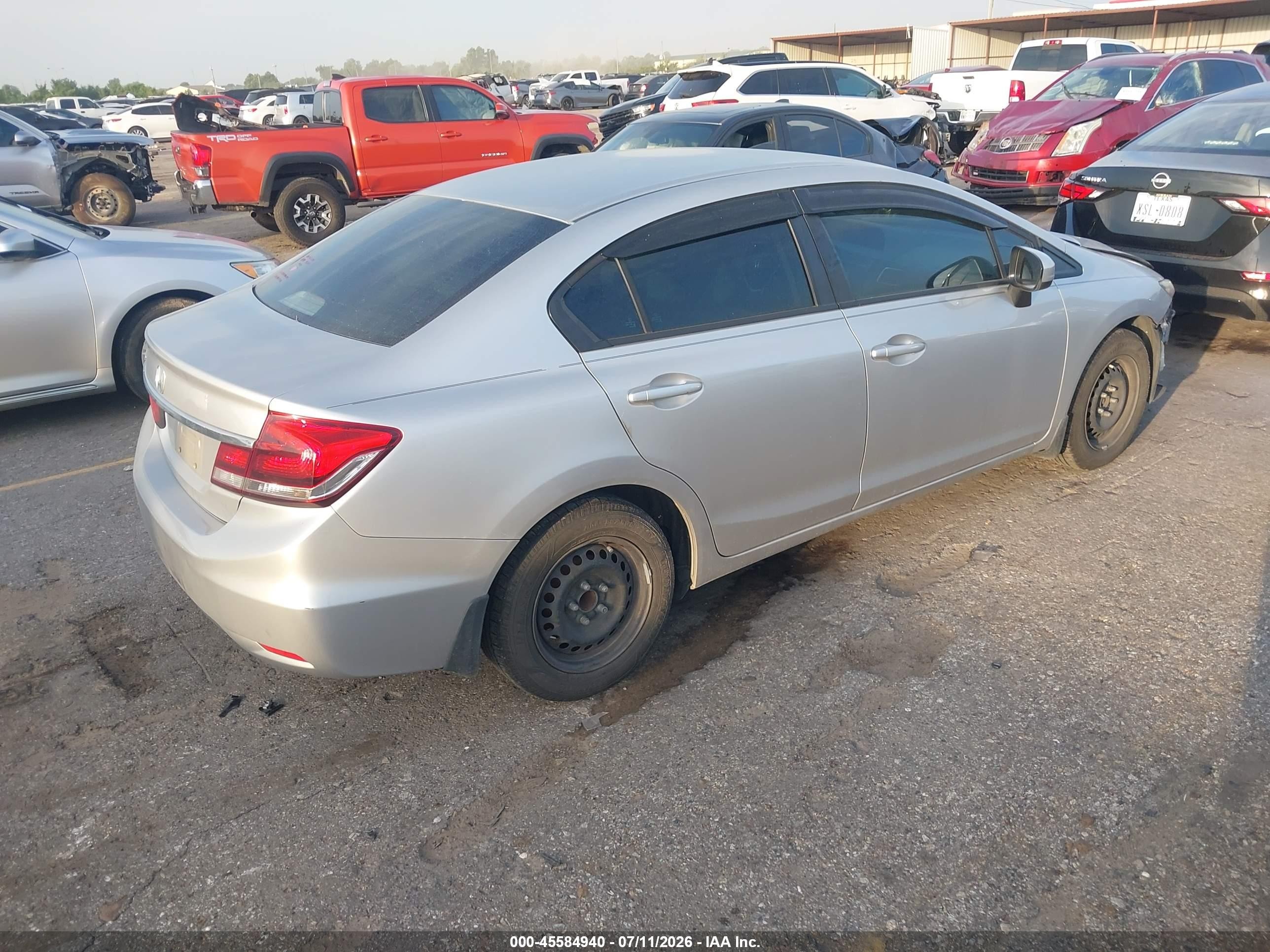 2015 Honda Civic Lx Gray vin: 19XFB2E51FE025395